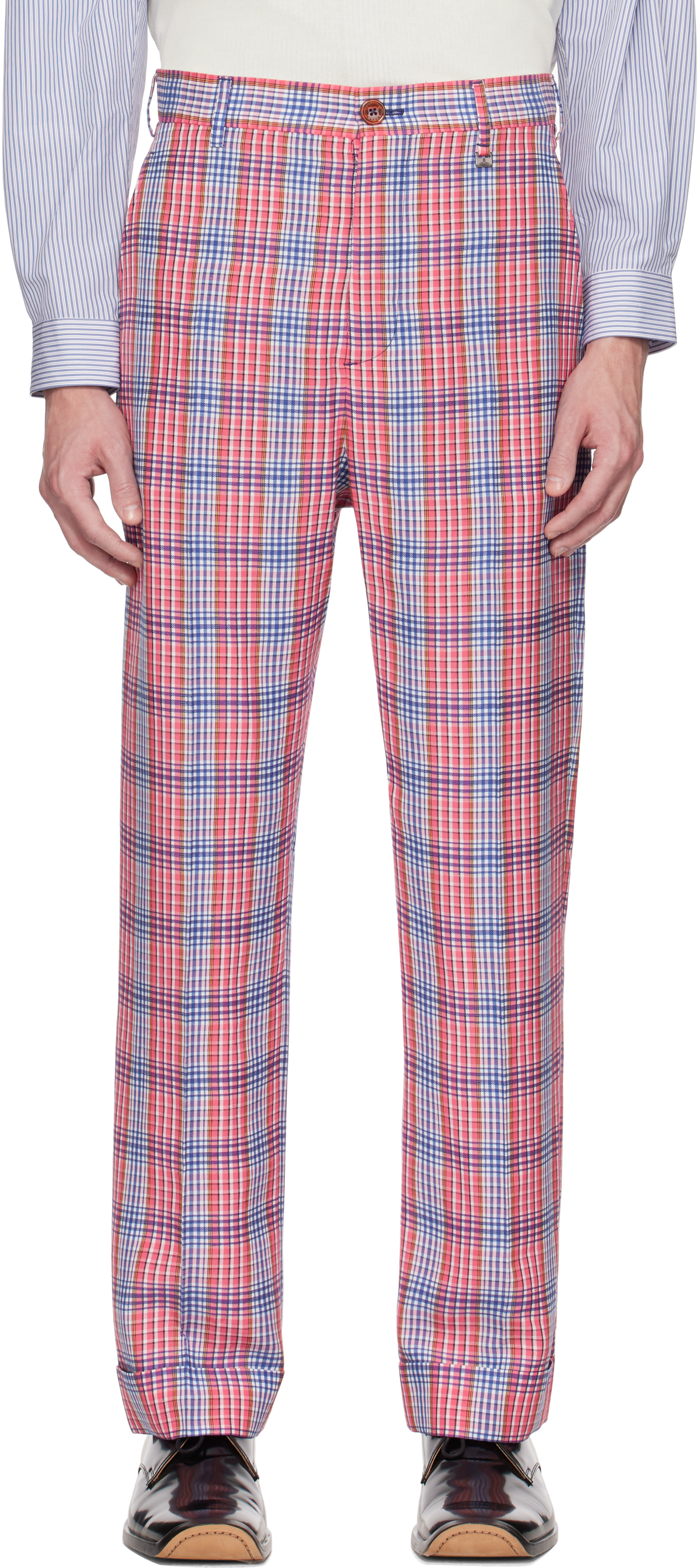Vivienne Westwood: Red & Blue Doc Trousers | SSENSE