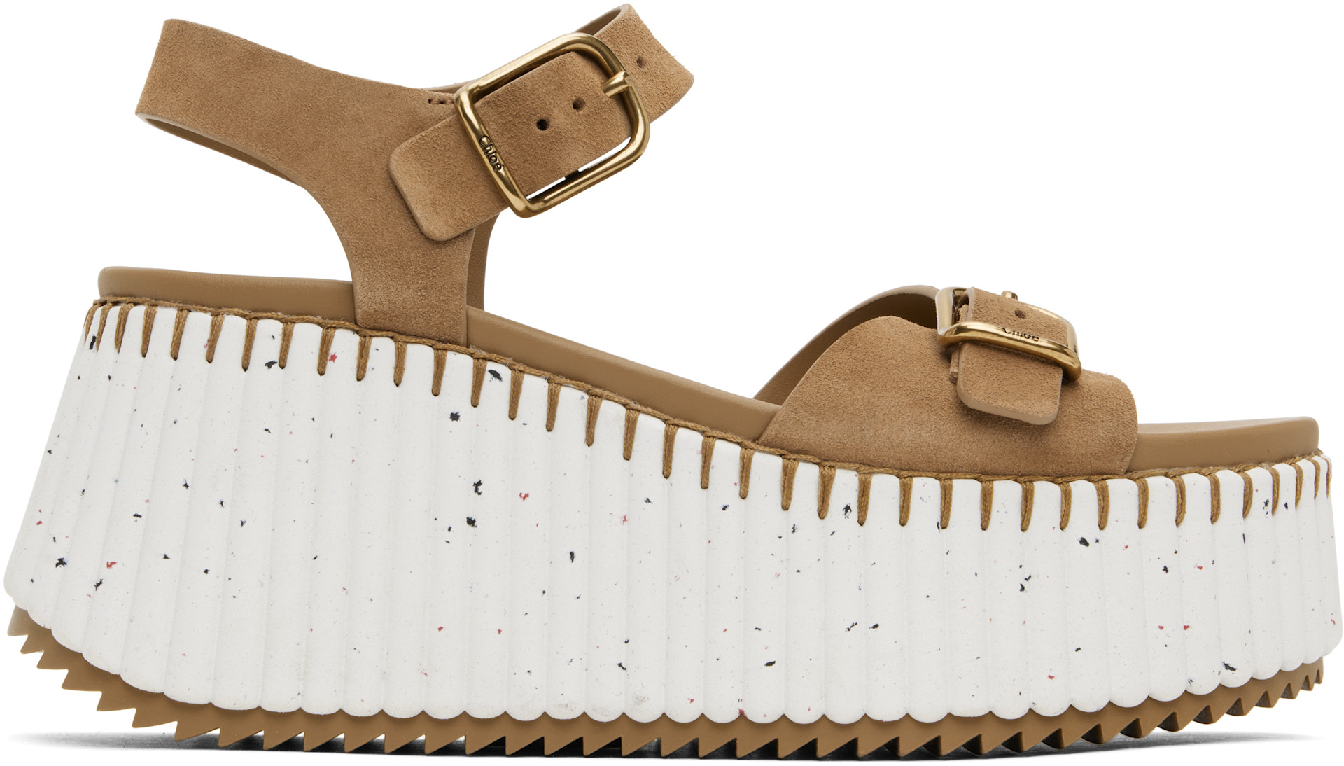 Chloé: Brown Nama Sandals | SSENSE