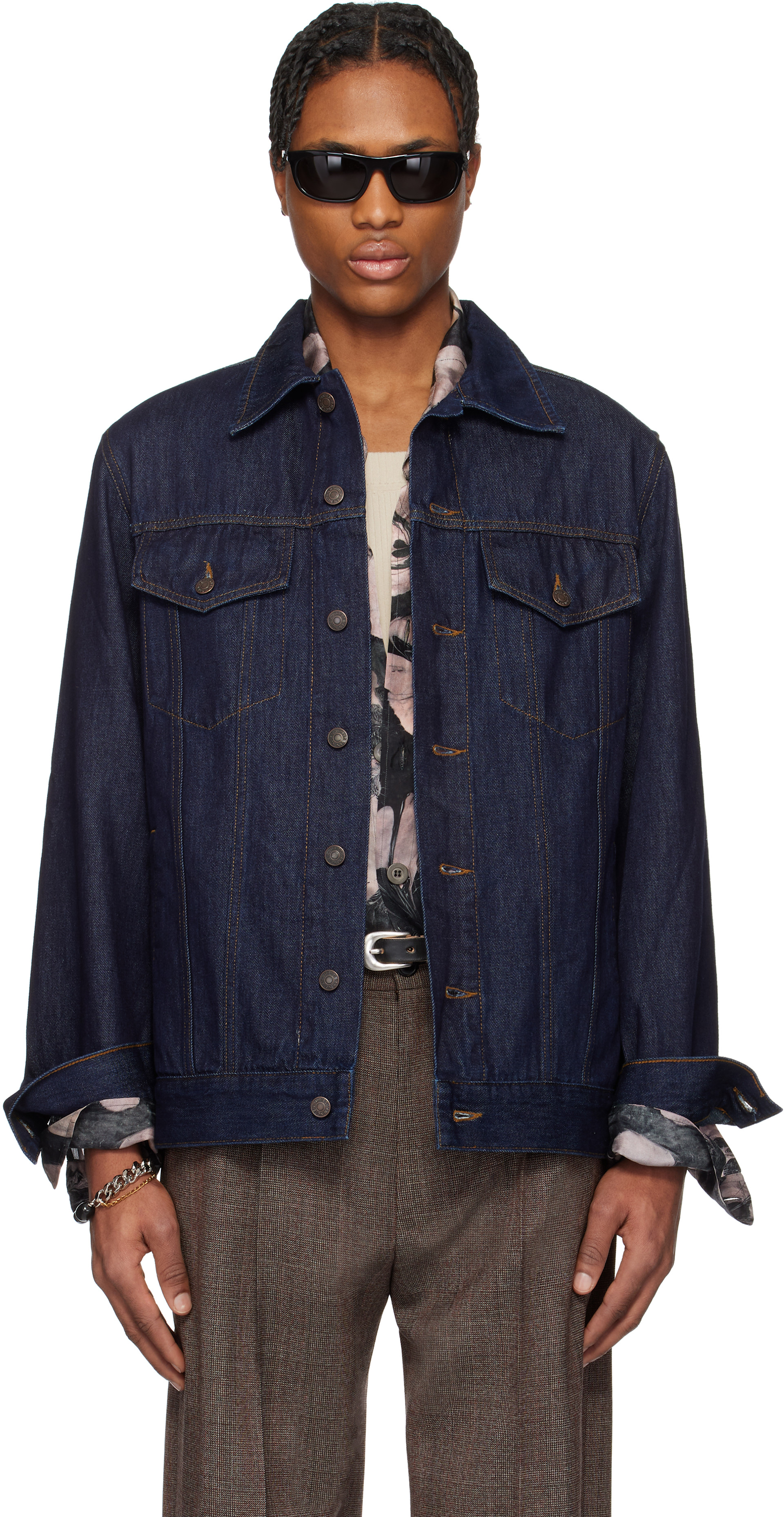 メンズ用 Dries Van Noten デニムジャケット | SSENSE 日本
