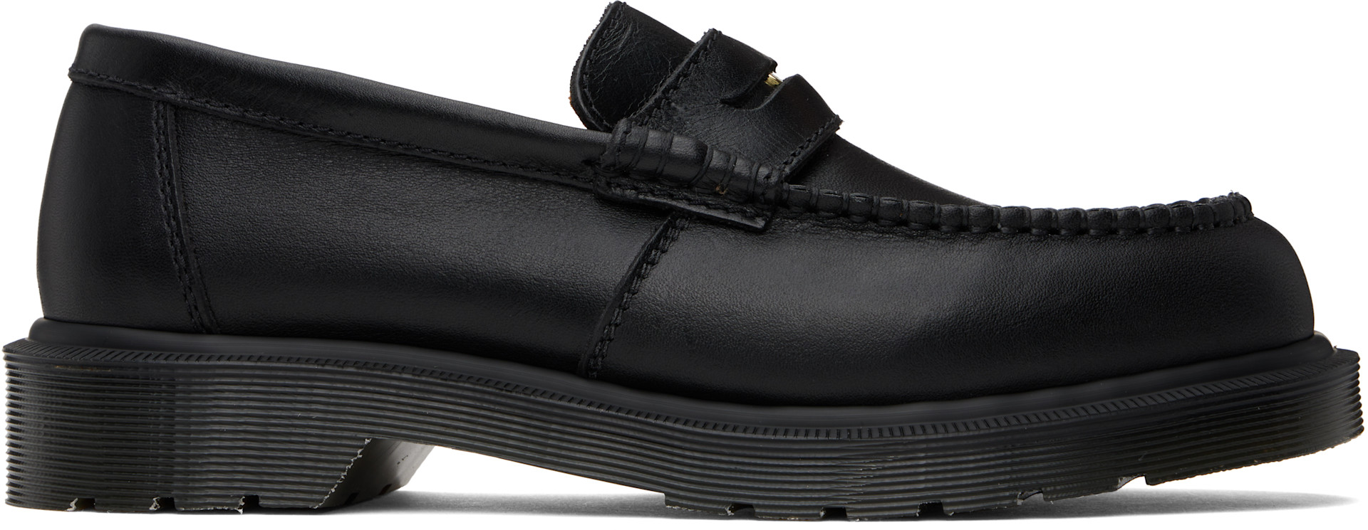 Dr. Martens: Black Penton Leather Loafers | SSENSE