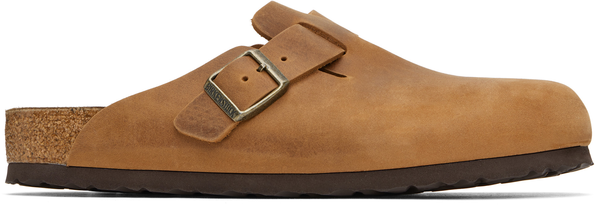 Birkenstock: Tan Regular Boston Slip-on Loafers | SSENSE Birkenstock: Tan Regular Boston Slip-on Loafers | SSENSE