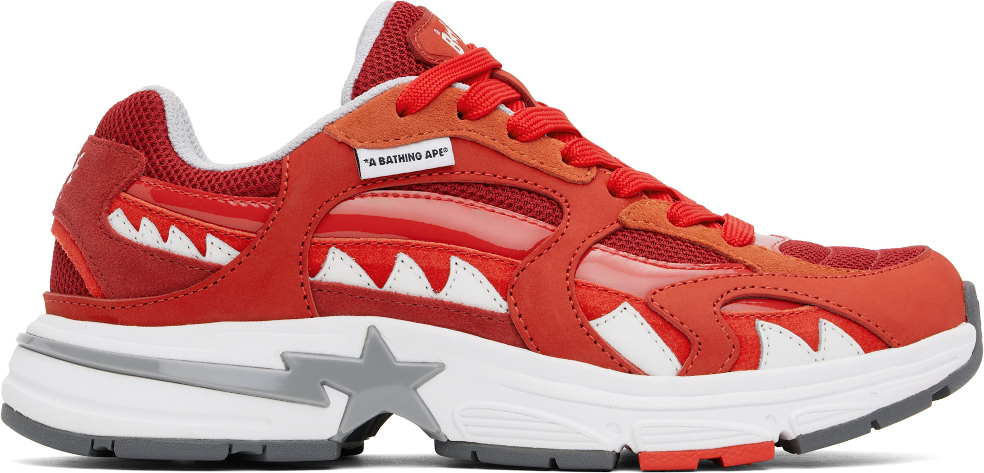BAPE: Red Shark STA Korea M1 Sneakers | SSENSE United Kingdom