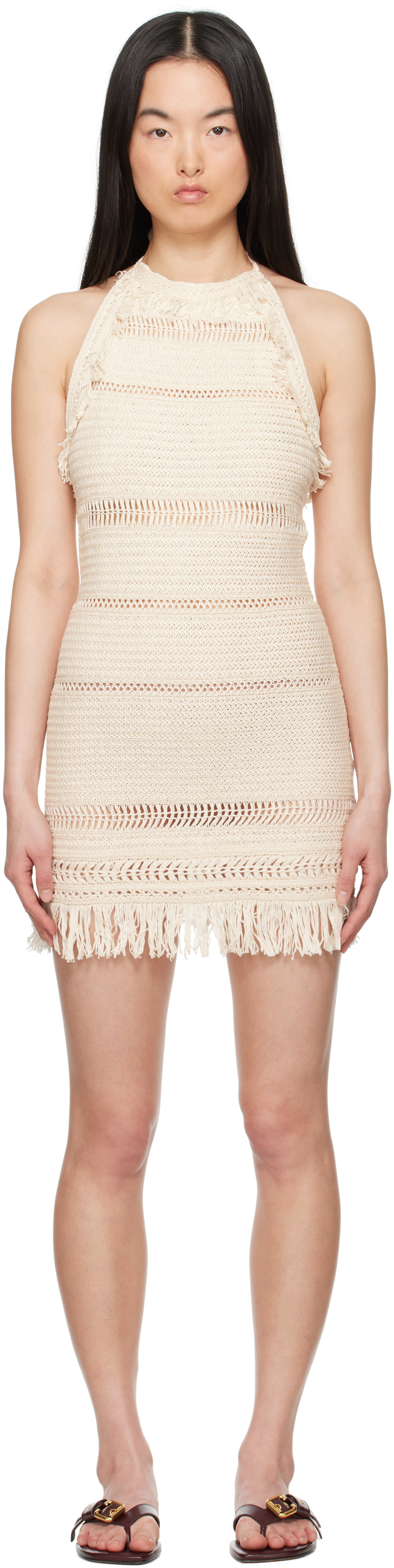 isabel marant halter dress Etoile: Off-White Aralia Minidress Mini dresses
