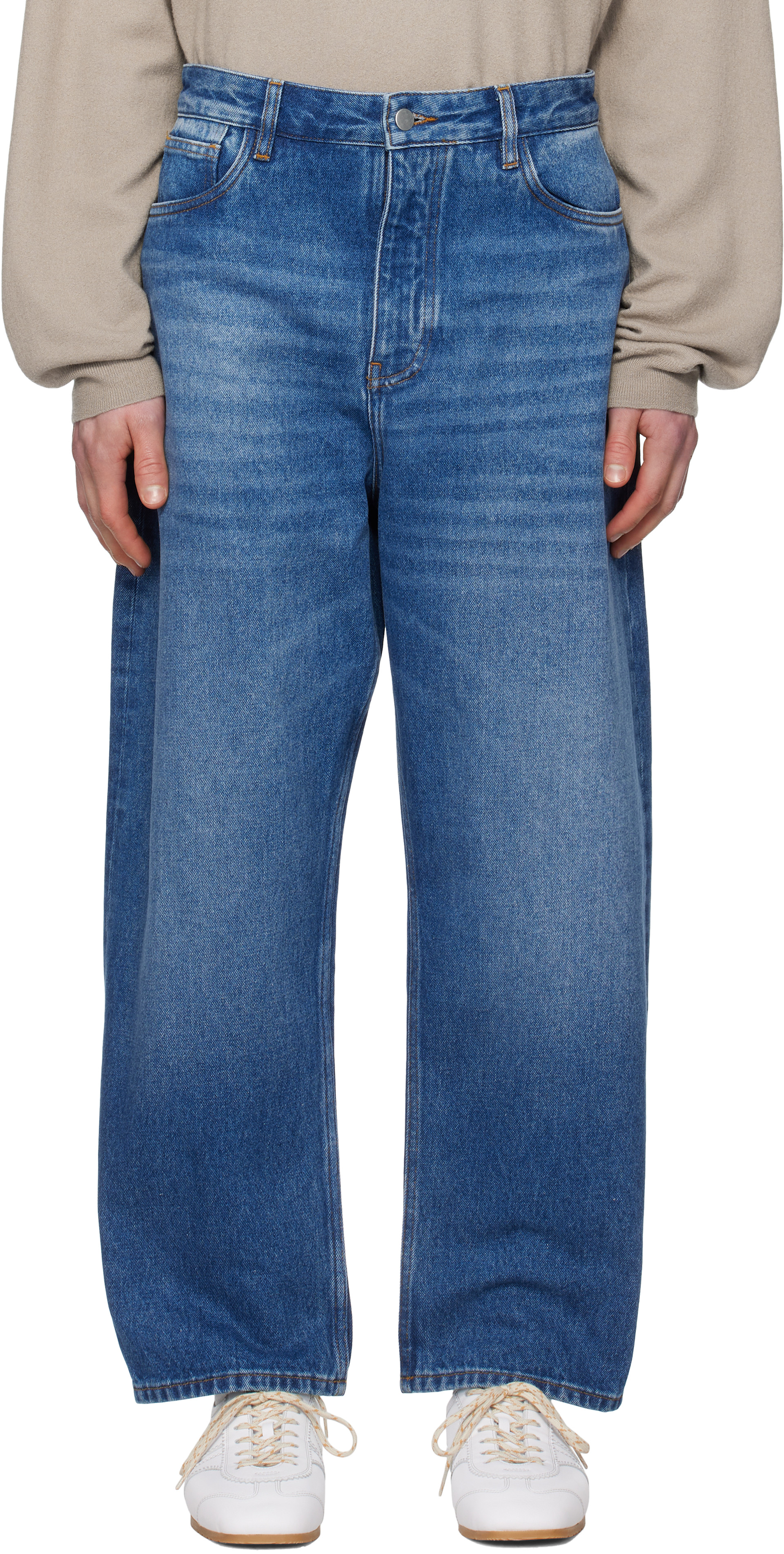 Studio Nicholson: Blue Land Jeans | SSENSE
