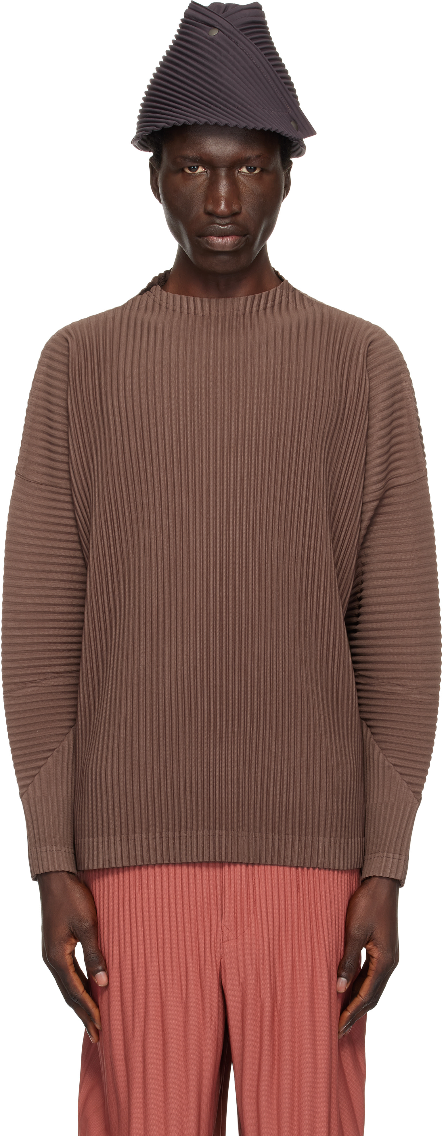 ISSEY MIYAKE MEN 90s 97AW ツイード ベスト Fleece Pleats Vest in Brown – SVRN