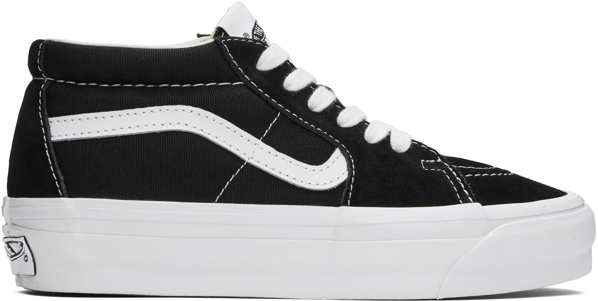 Vans: Black & White Premium Sk8-Mid Reissue 83 Sneakers | SSENSE