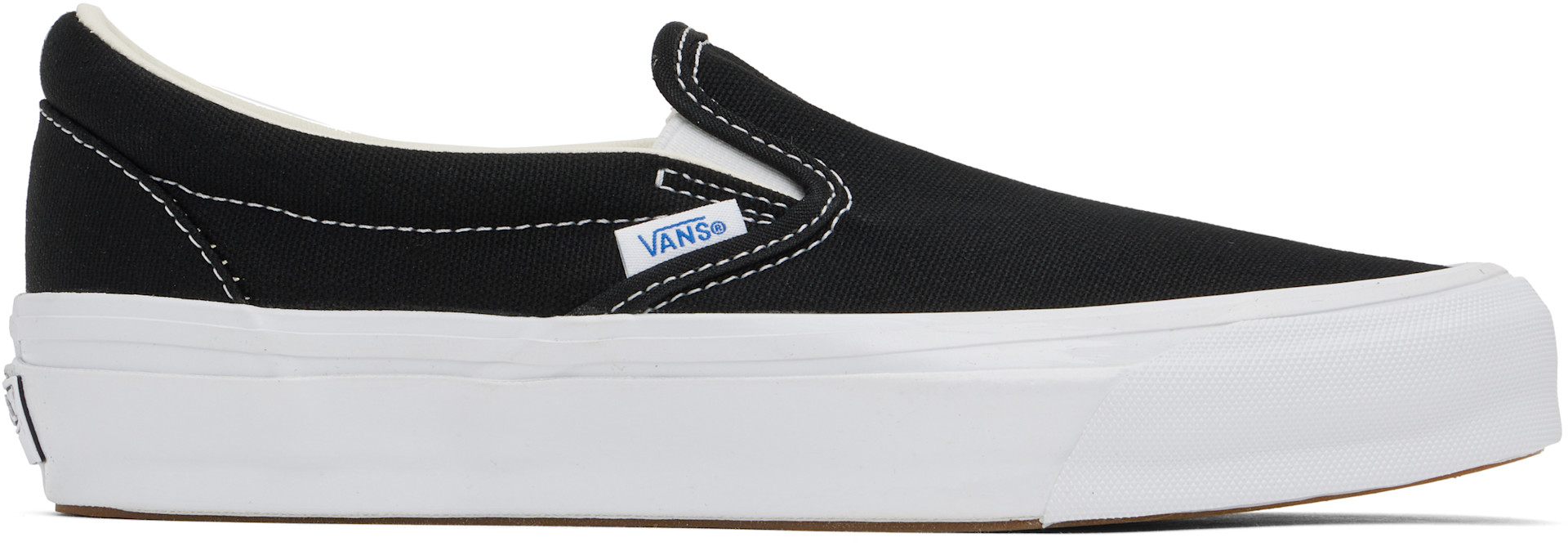 Vans: Black LX Slip-On Reissue 98 Sneakers | SSENSE