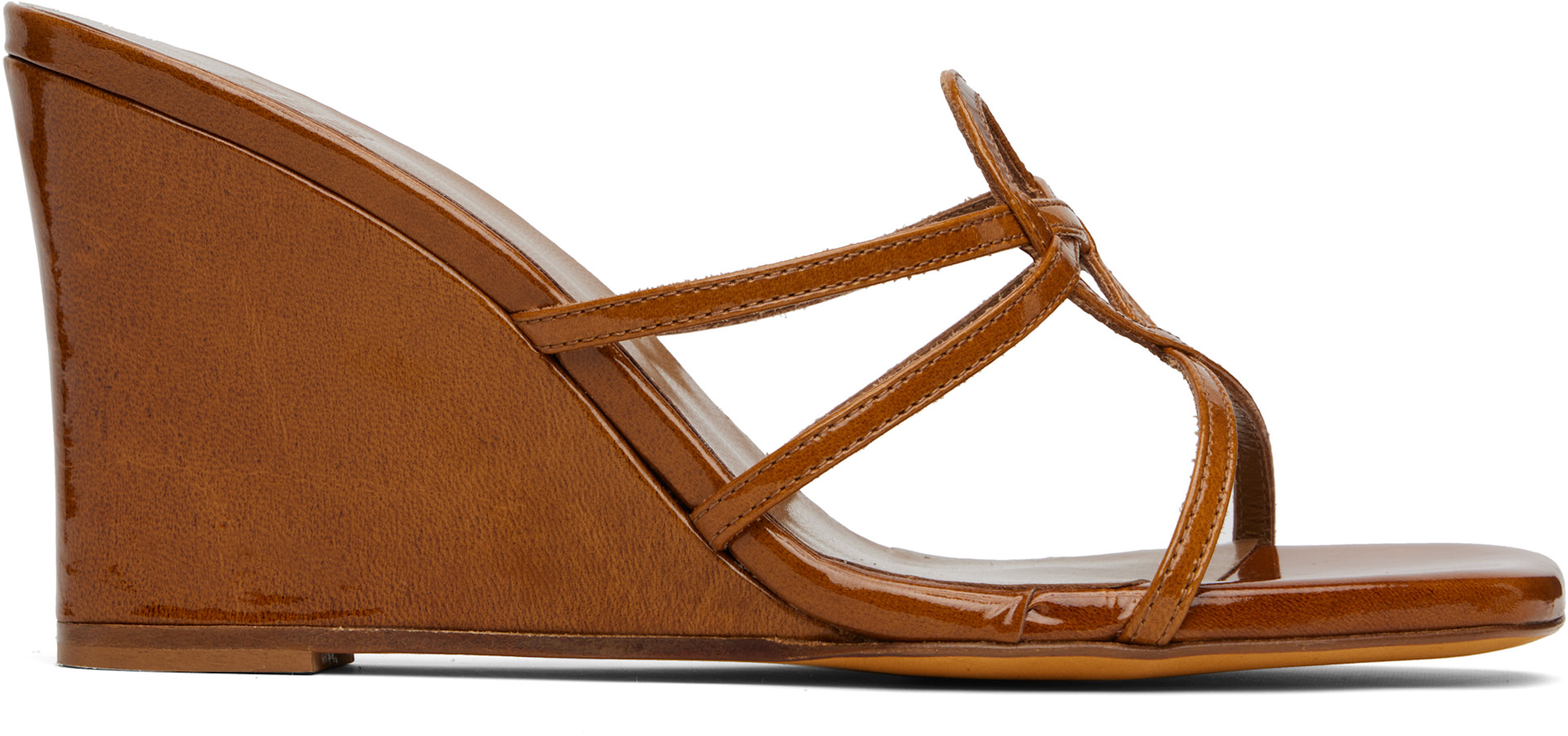 Maryam Nassir Zadeh: Brown Opera Wedge Heeled Sandals | SSENSE