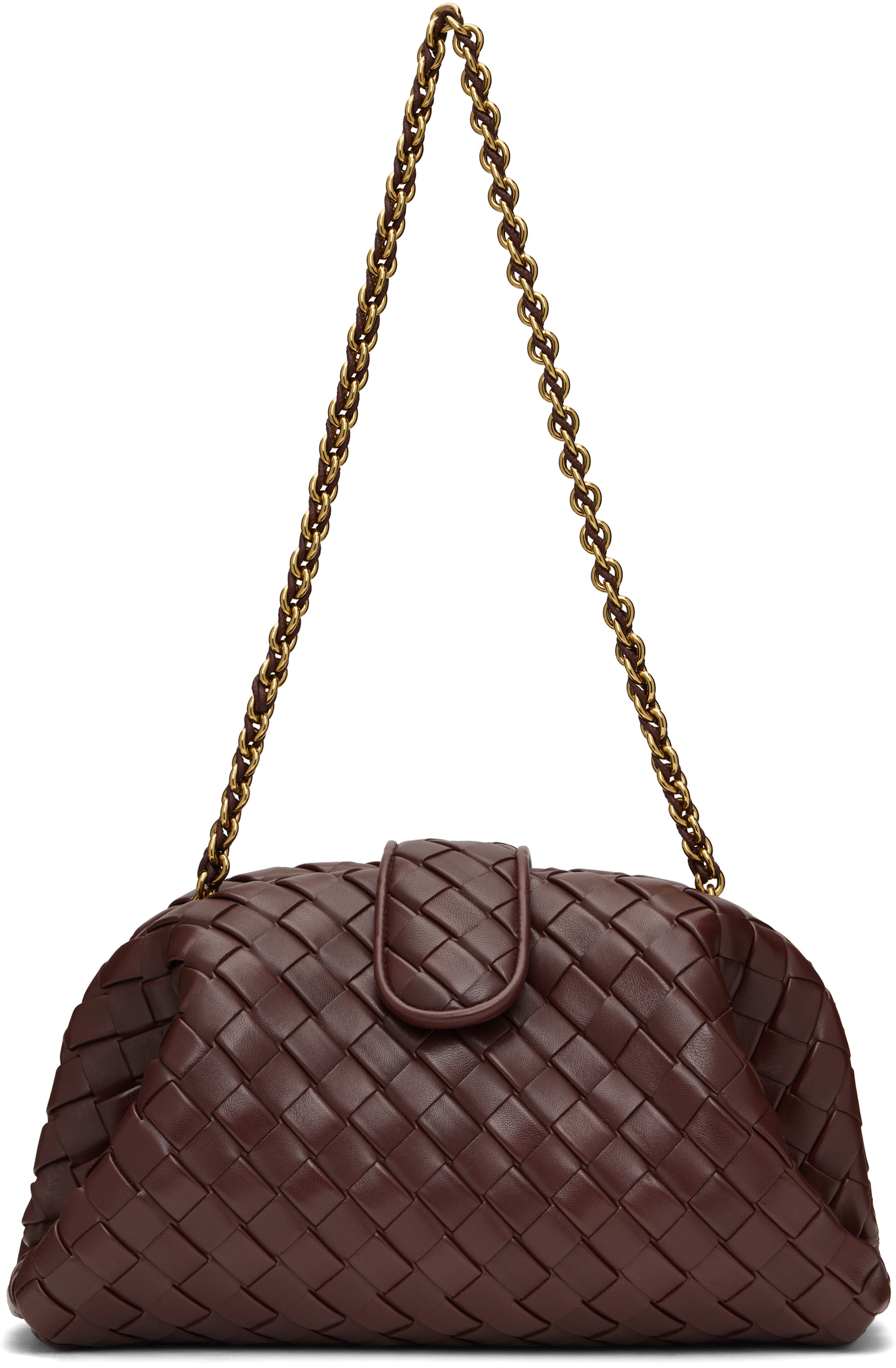 Bottega Veneta: Burgundy Lauren 1980 Clutch | SSENSE Bottega Veneta: Burgundy Lauren 1980 Clutch | SSENSE
