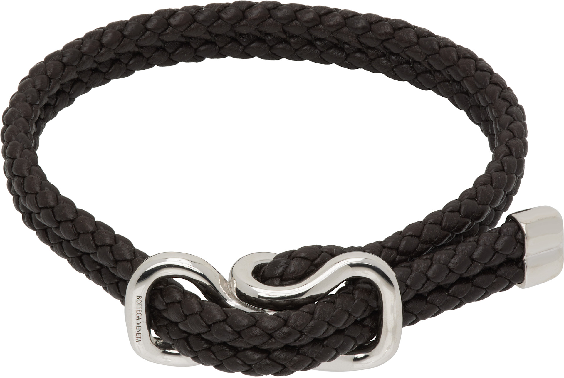 Bottega Veneta: Leather Bracelet | SSENSE Canada