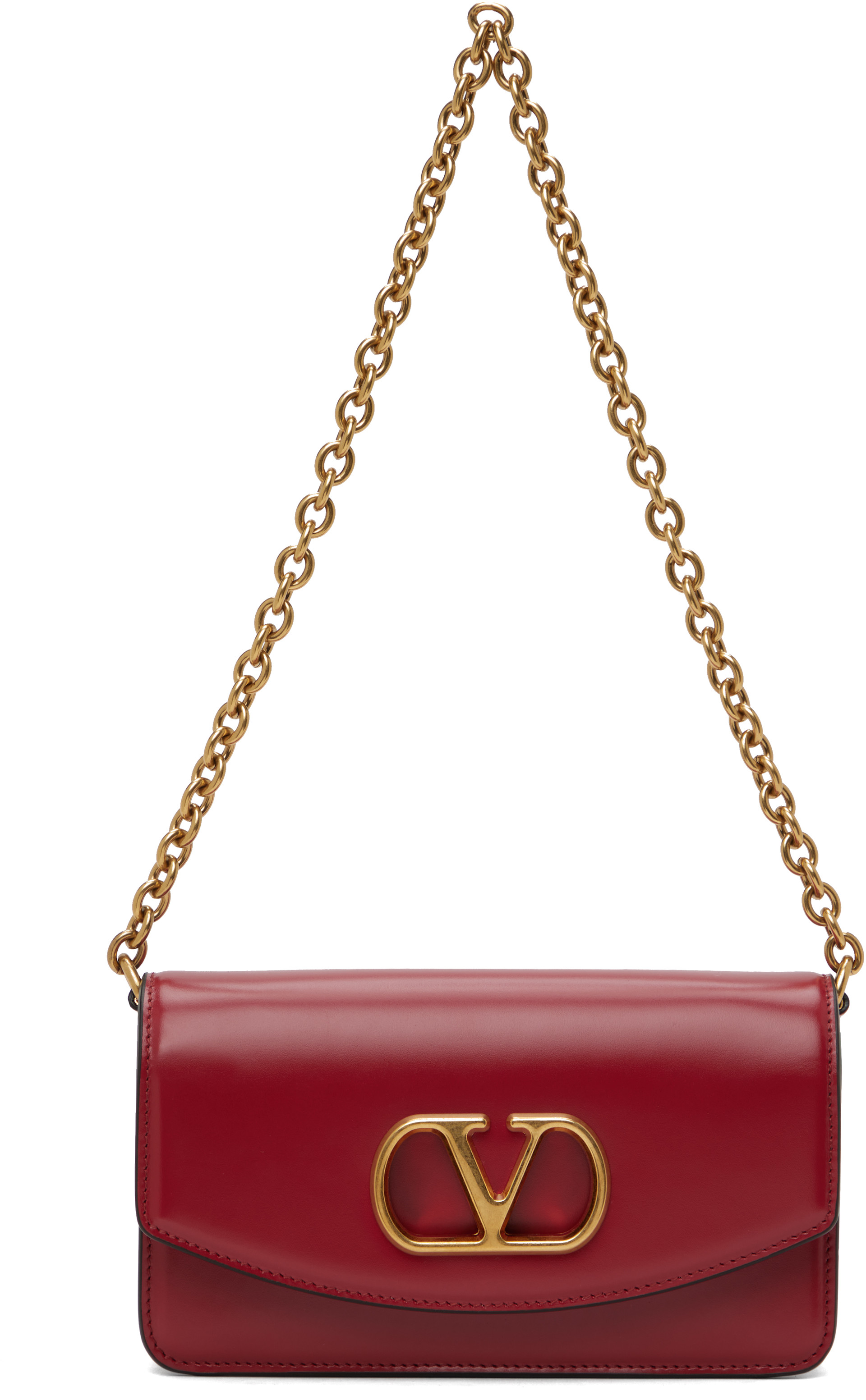 Valentino Garavani: レッド スモール クラッチバッグ | SSENSE 日本