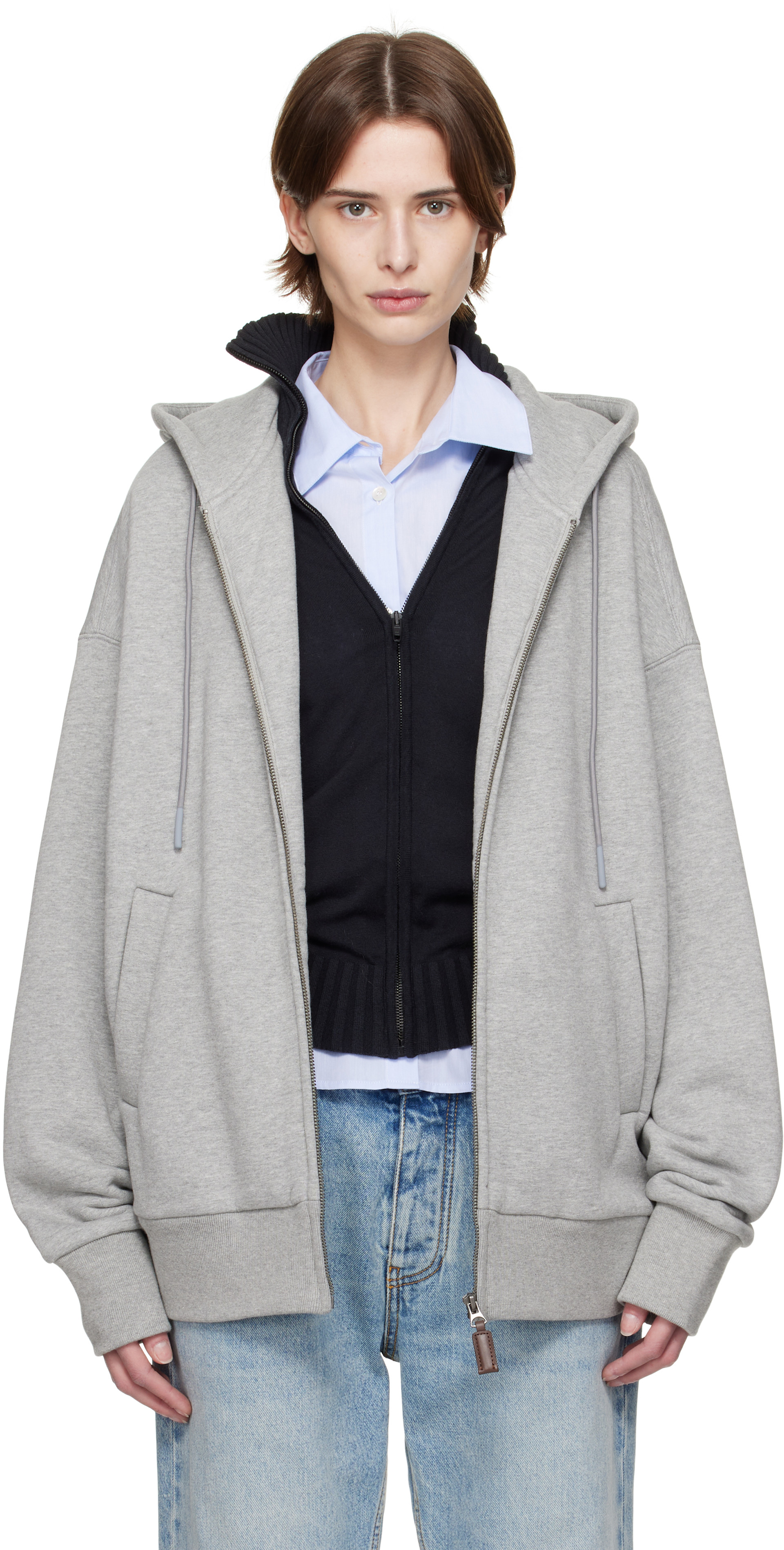 fax copy express ジップブルゾン Fax Copy Express【ファックスコピーエクスプレス】Flow zip-up hoodie
