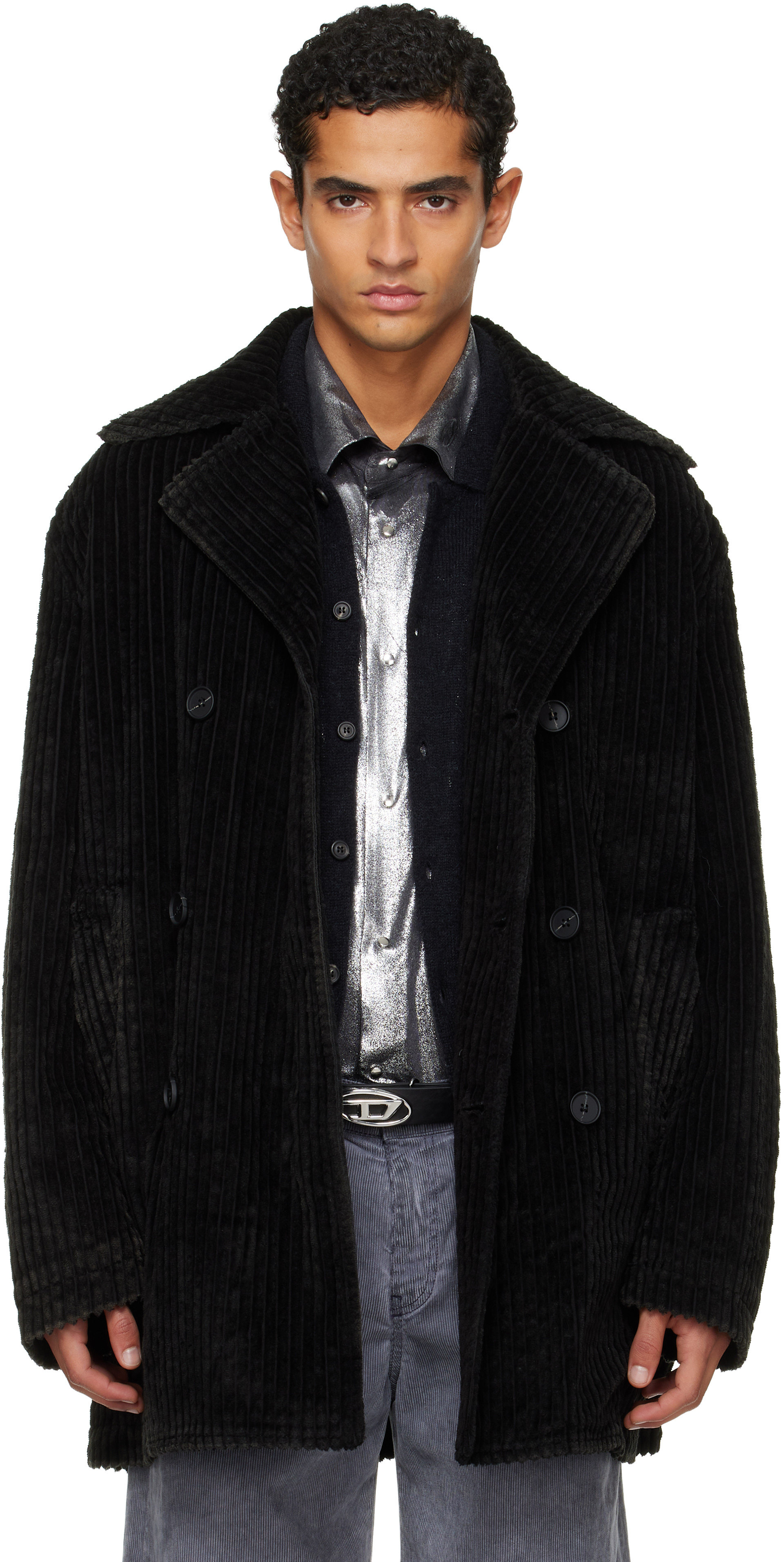 DIESEL ブラックジャケット Lサイズ　y2k Diesel: ブラック W-Otis ジャケット | SSENSE 日本