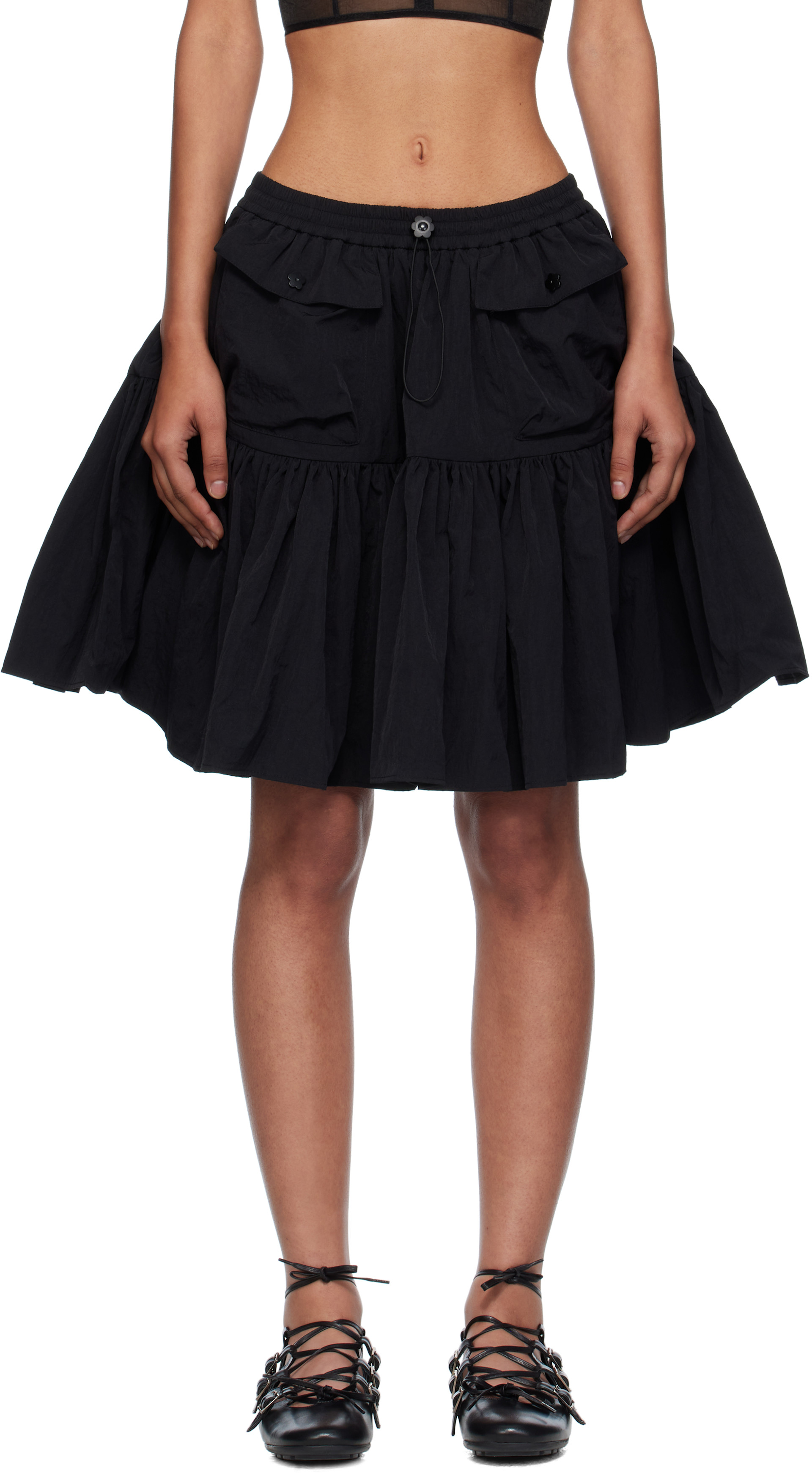 ♡新品未使用♡CECILIE BAHNSEN JANET SKIRT Cecilie Bahnsen: Black Blair Miniskirt | SSENSE