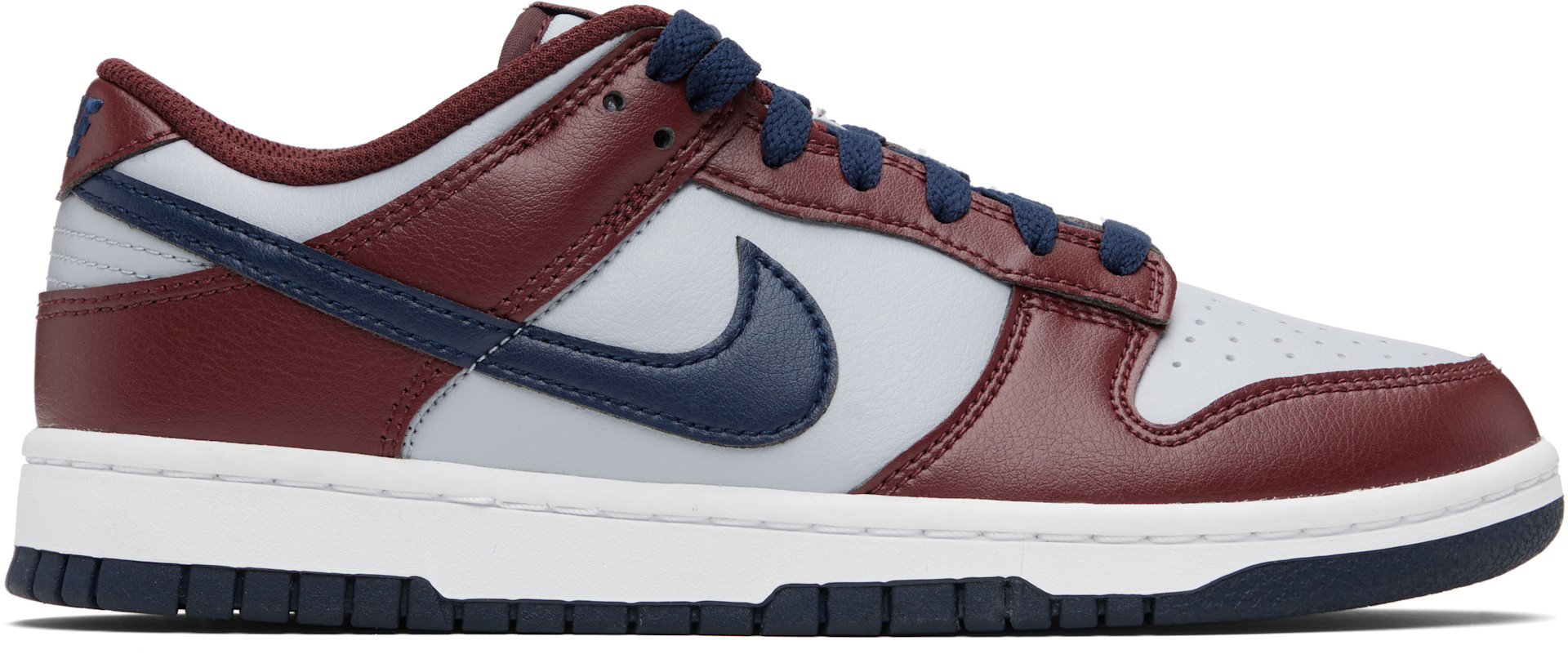 Nike: Burgundy & Gray Dunk Low Retro Sneakers | SSENSE