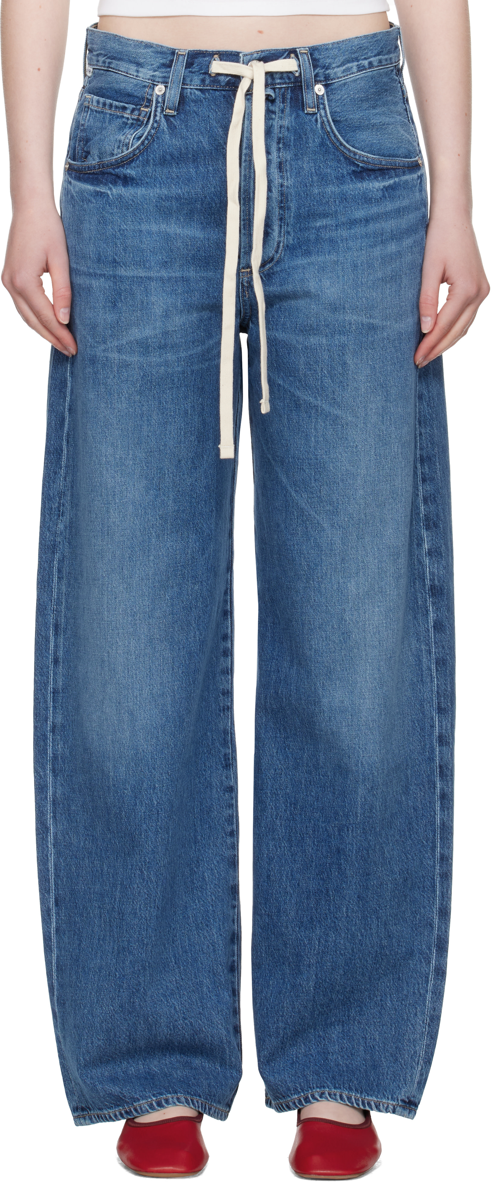 Citizens of Humanity: Blue Brynn Drawstring Jeans | SSENSE
