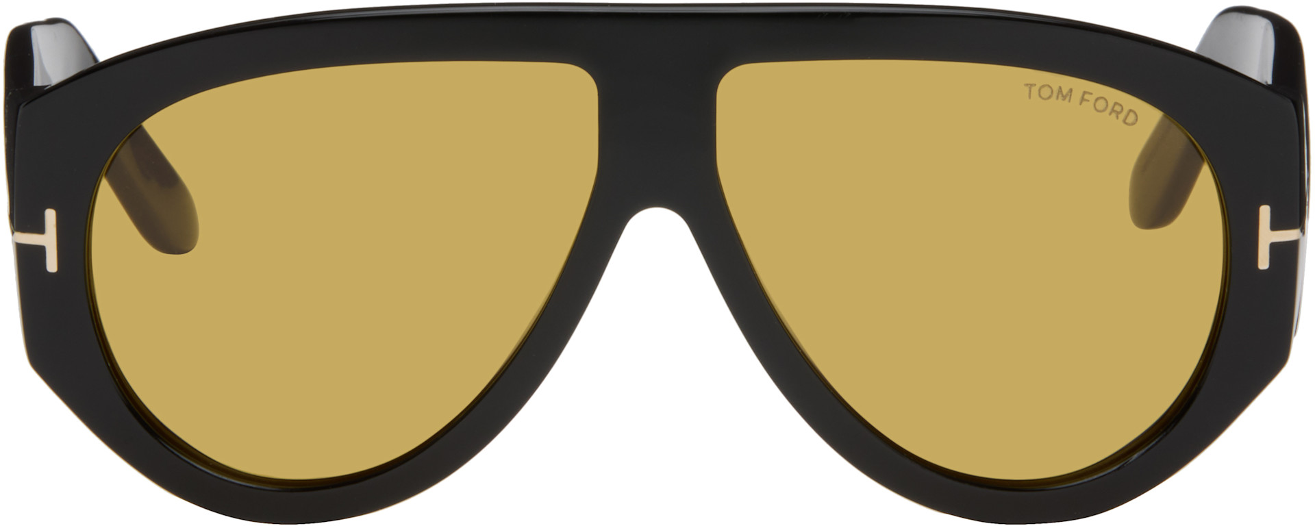 Tom Ford Black Frame Yellow Lens Aviator Sunglasses P250424193035-Angle-WoC-1.jpg main image 3