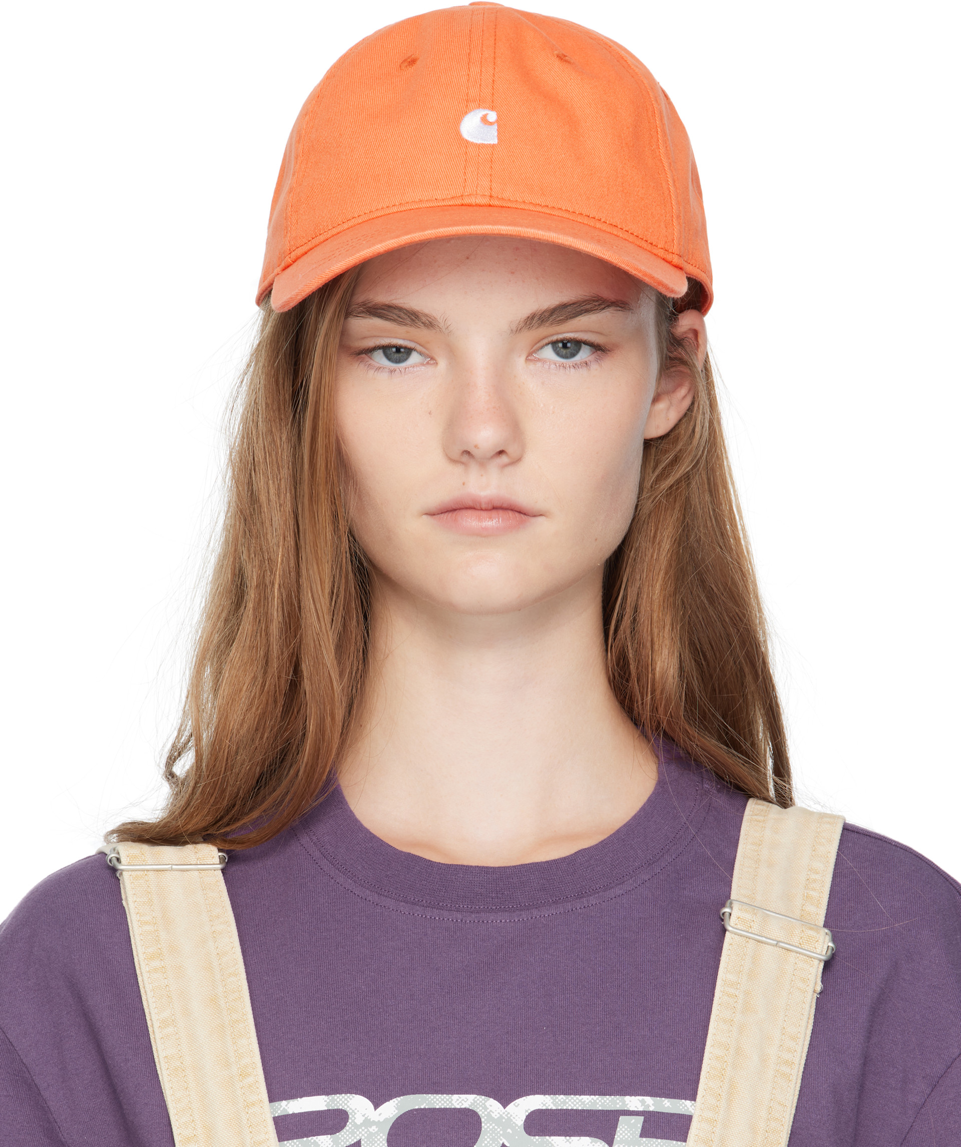 Carhartt Work In Progress: オレンジ Madison ロゴ キャップ | SSENSE