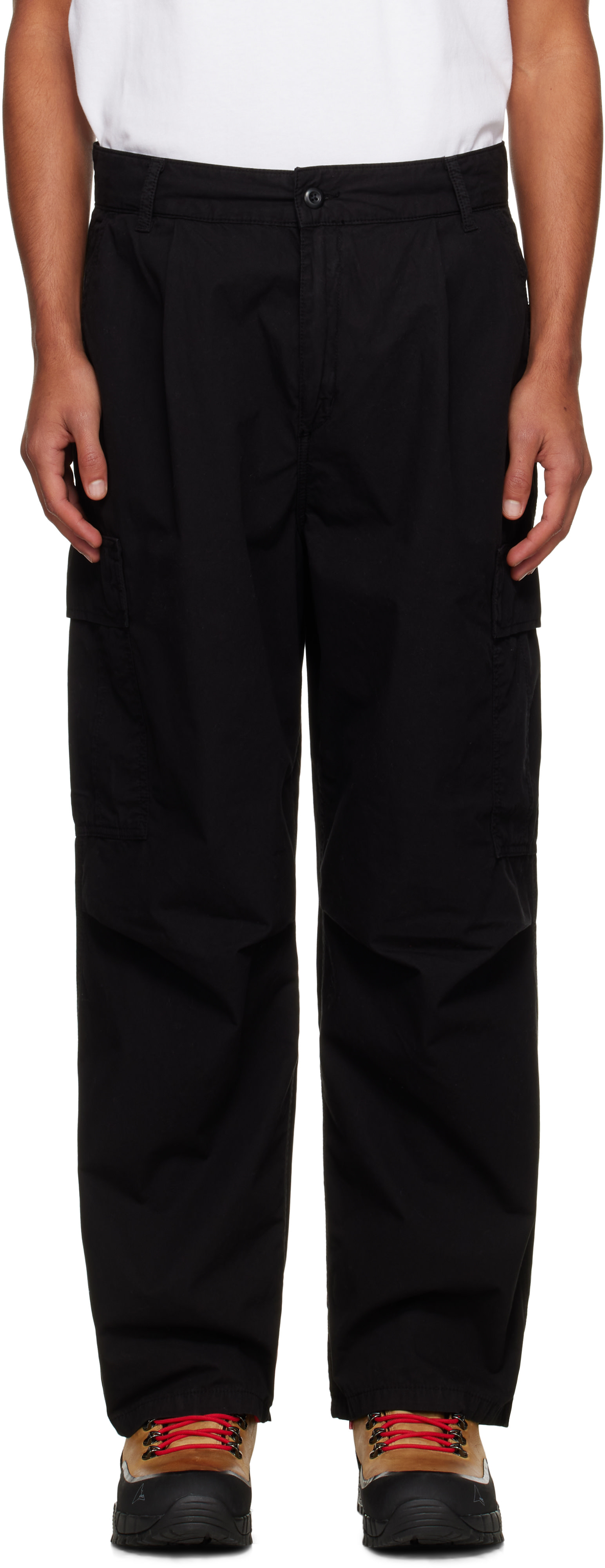 Carhartt Work In Progress: Black Cole Cargo Pants | SSENSE