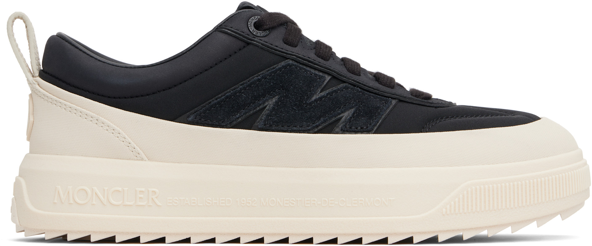 Moncler: Black Altive Nubuck & Suede Sneakers | SSENSE