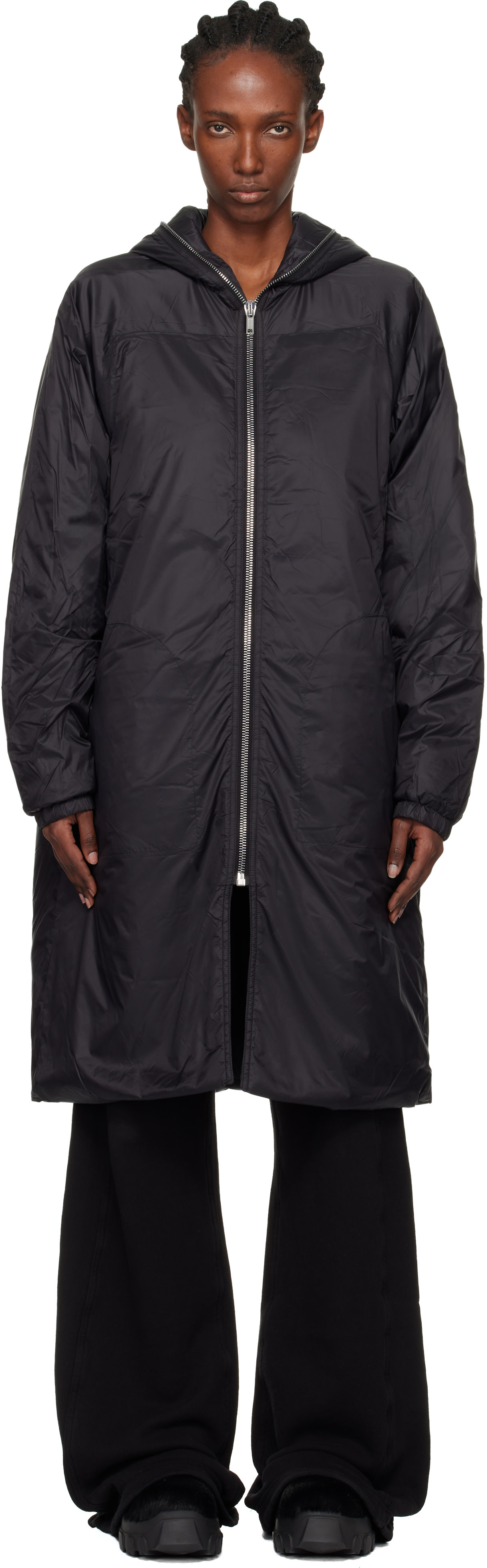Rick Owens SEALED TRENCH 黒　48 フード付き Rick Owens DRKSHDW DOUBLE BUMPER SNEAKS color. Bsun
