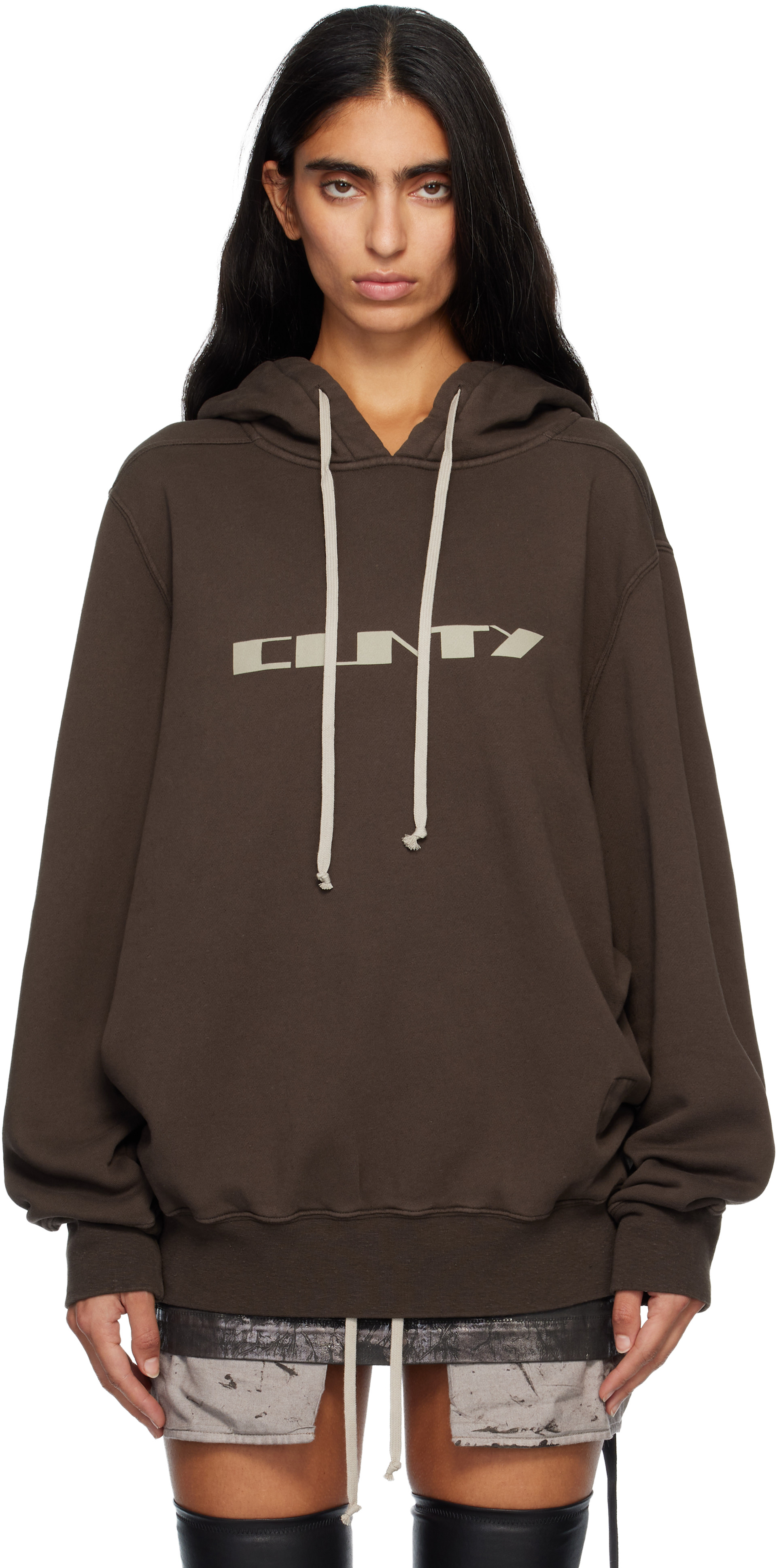 Rick Owens DRKSHDW: Gray Concordians Oversized Hoodie | SSENSE