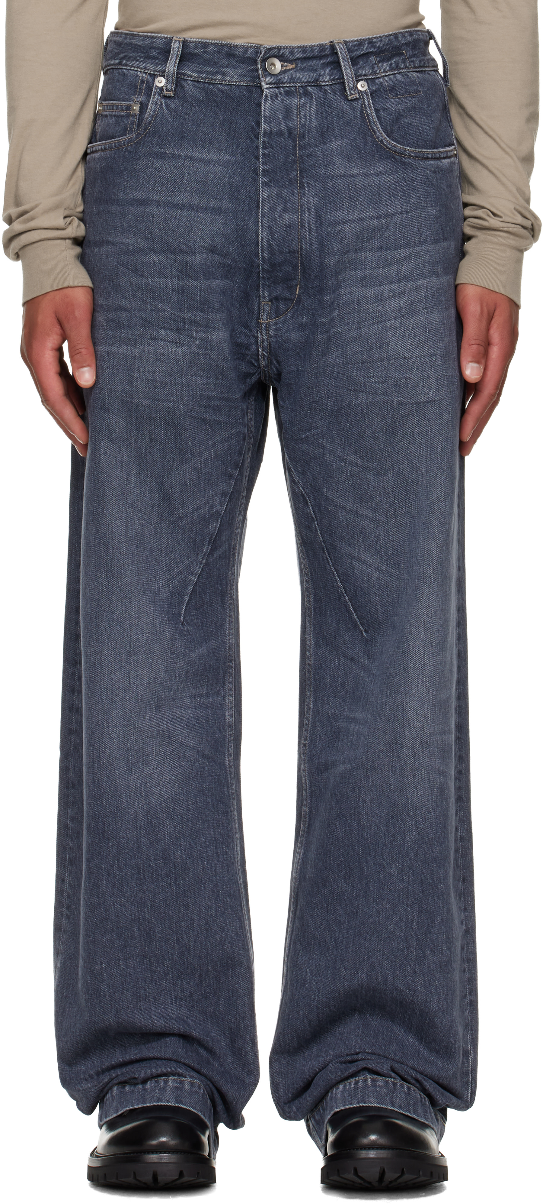Rick Owens DRKSHDW Geth ジーンズ 25ss Rick Owens DRKSHDW: Blue Concordians Geth Jeans | SSENSE
