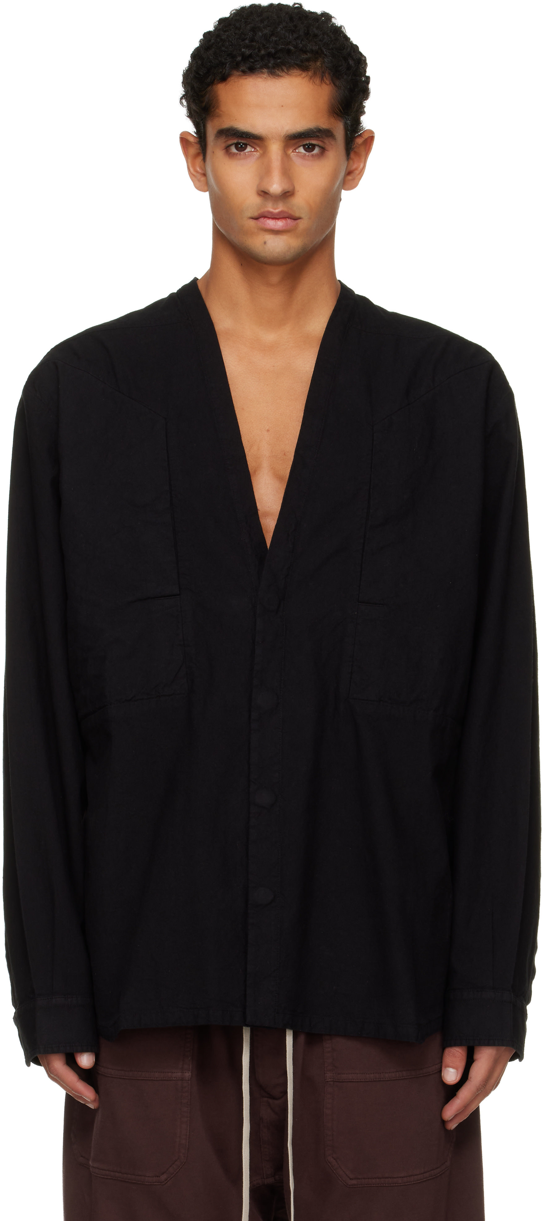 Rick Owens DRKSHDW: ブラック Concordians Larry Jumbo Fogpocket
