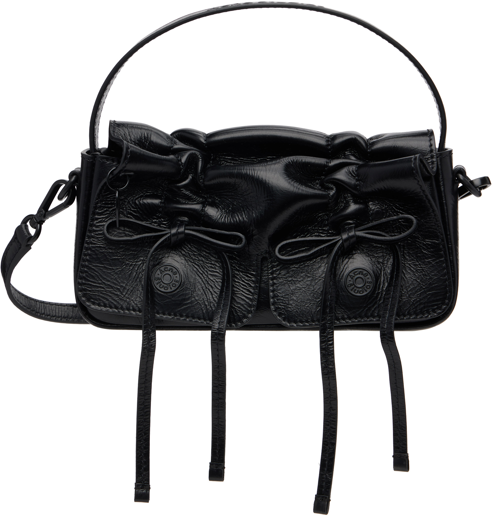 Acne Studios: Black Multipocket Micro Bag | SSENSE Japan