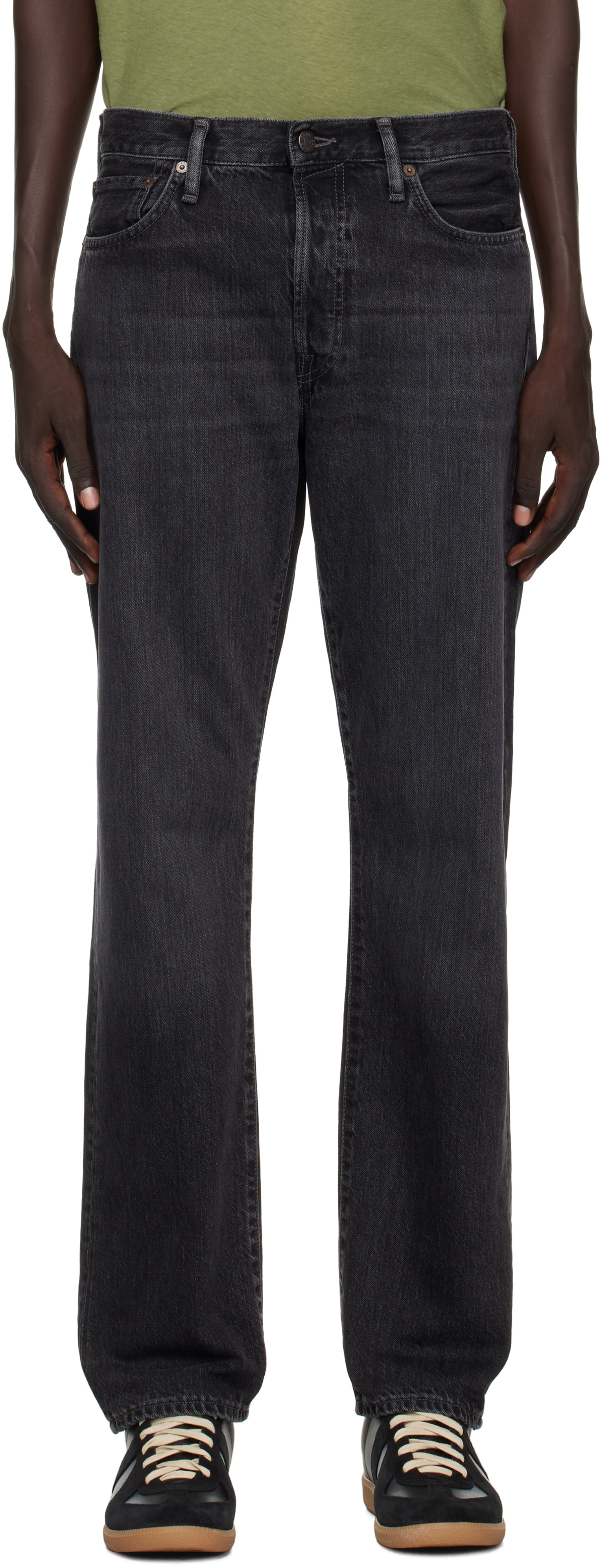 Acne Studios: ブラック フェードジーンズ | SSENSE 日本 Acne Studios: ブラック フェードジーンズ | SSENSE 日本