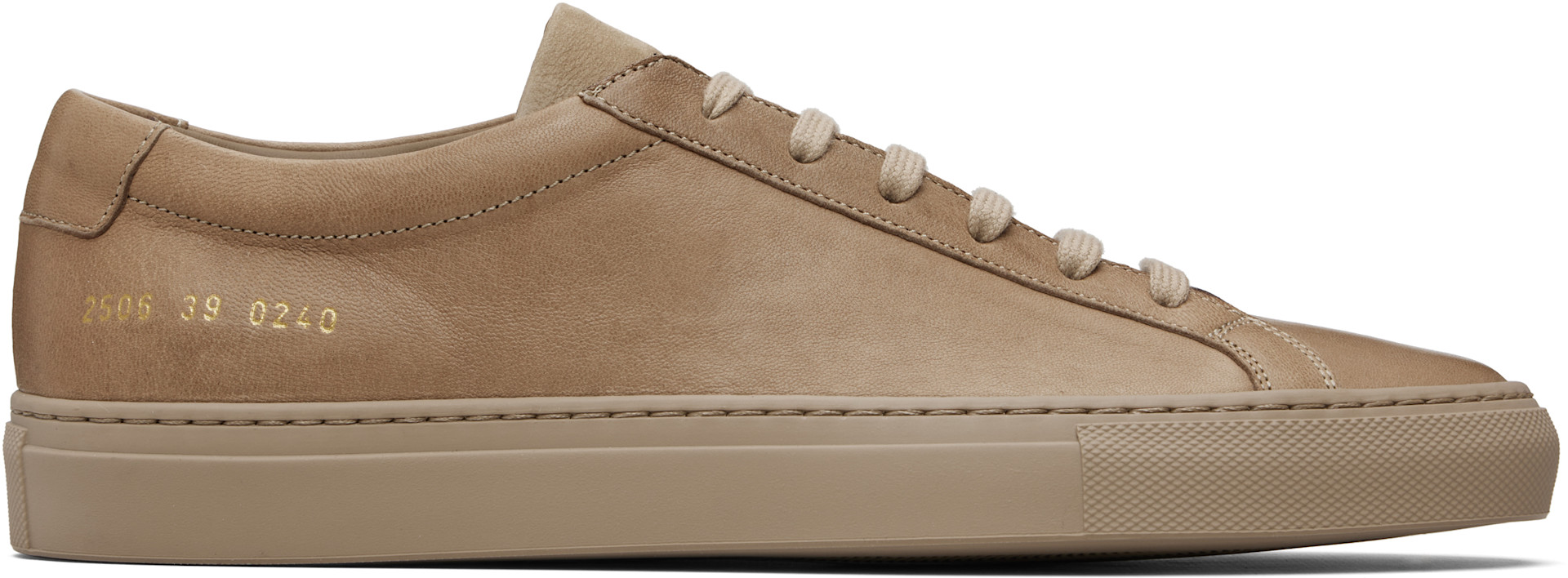 Common Projects: Taupe Achilles Premium Sneakers | SSENSE