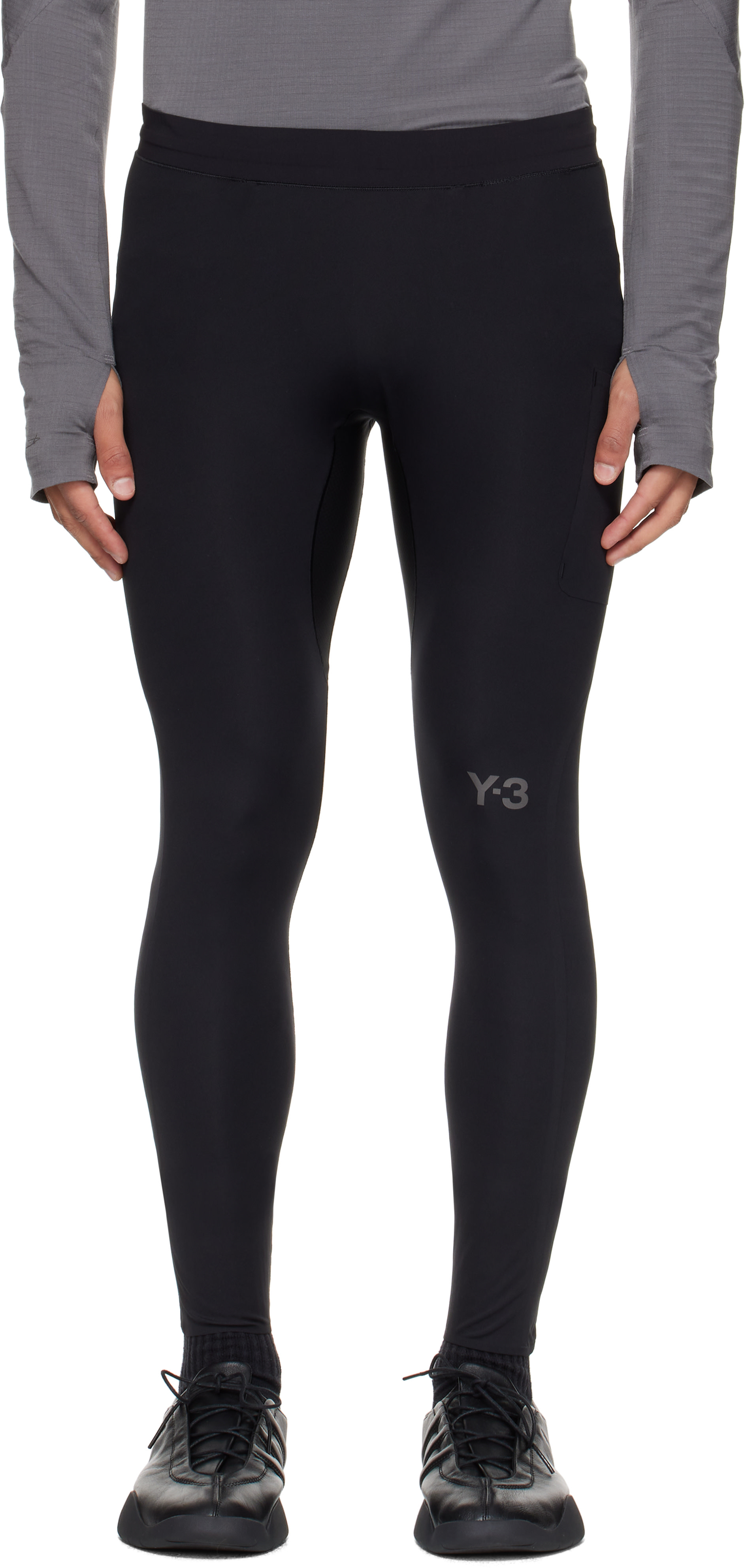 Y-3: ブラック Running レギンス | SSENSE 日本