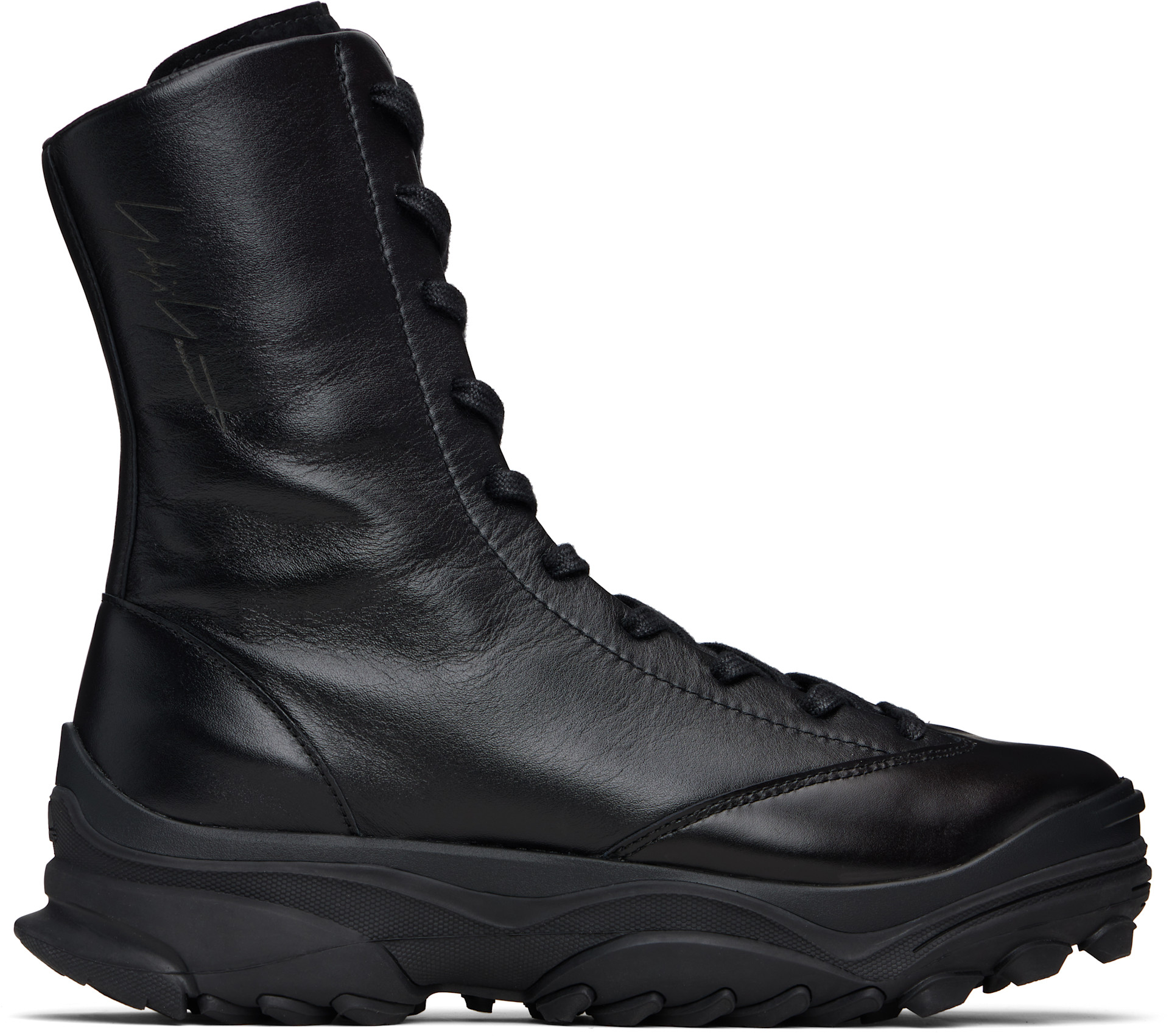 Y-3 Black Leather High-Top Combat Boots ADIDAS x YOHJI YAMAMOTO Y-3 GSG9 HIGH BOOTS COMBAT SIZE US 7  main image 2