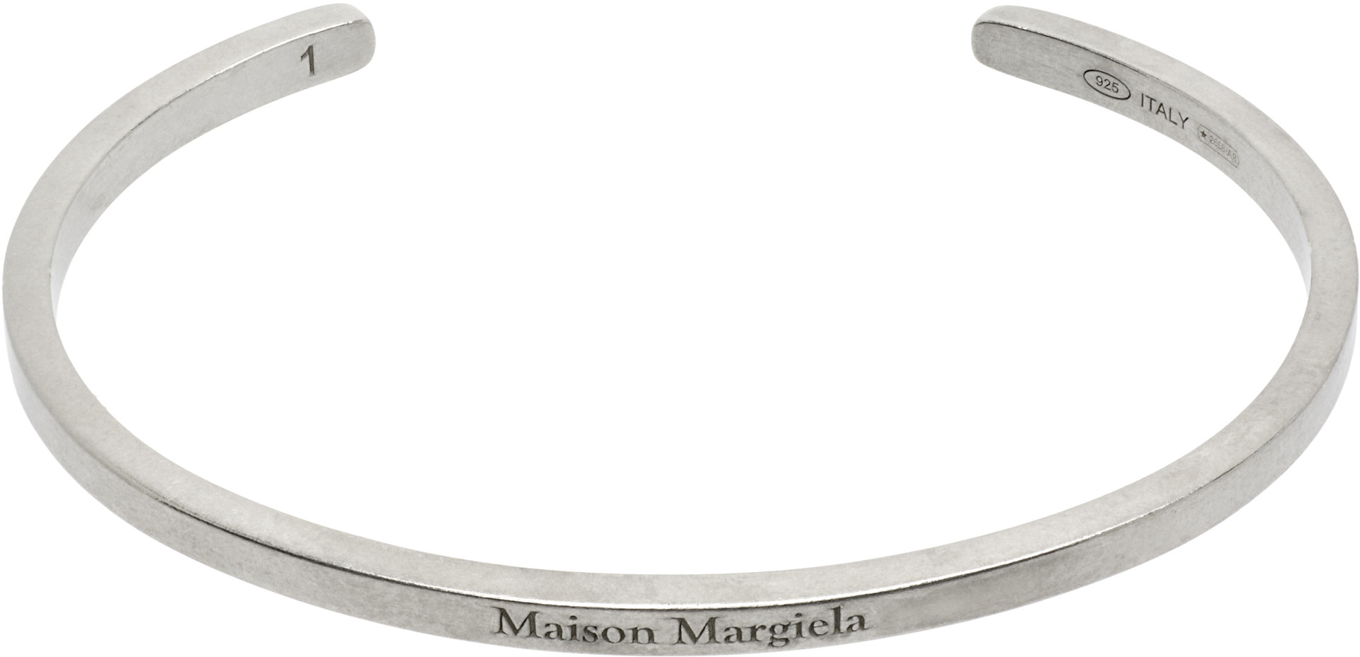 Maison Margiela: Logo Cuff Bracelet | SSENSE