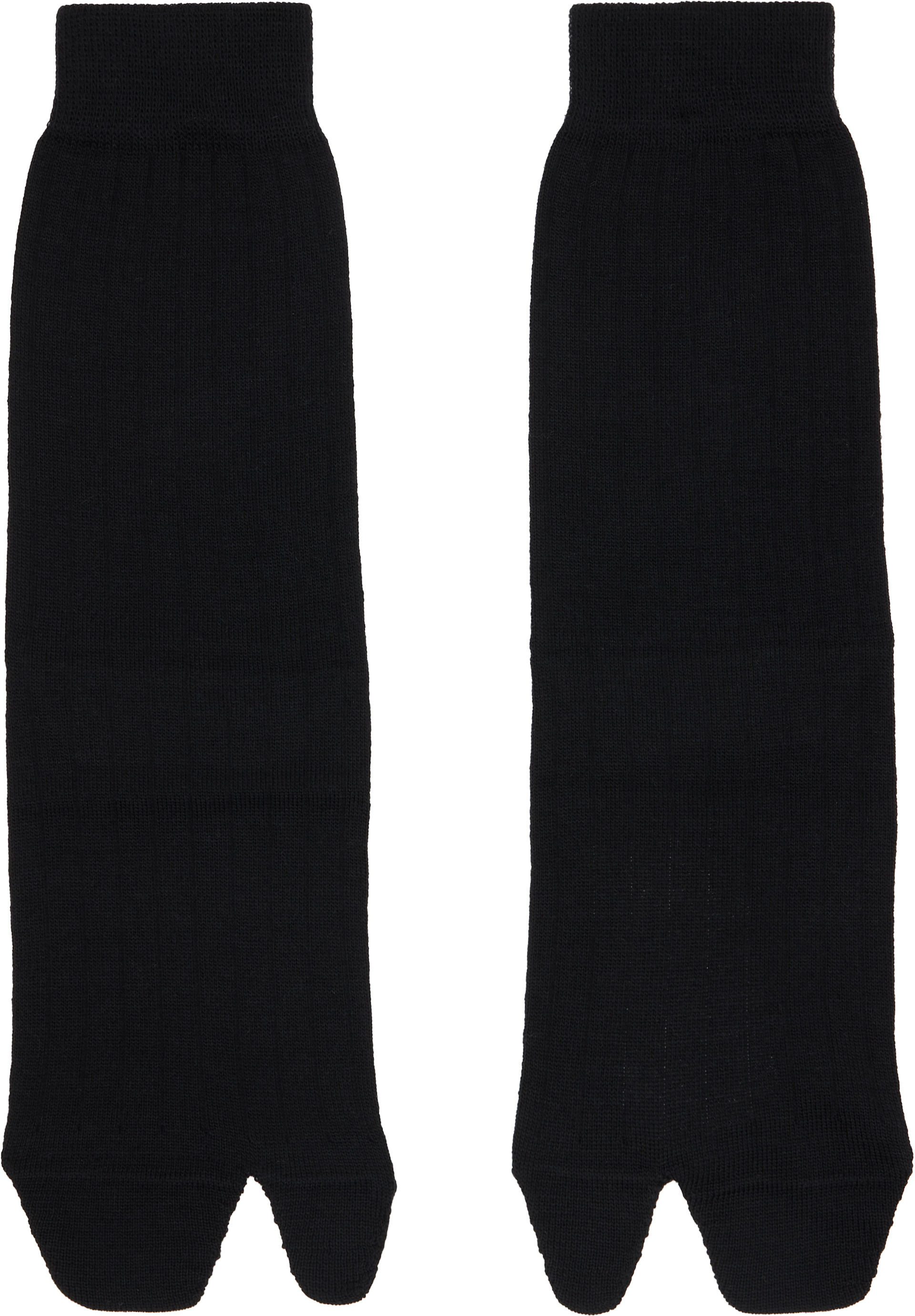 Maison Margiela: Black Tabi Socks | SSENSE