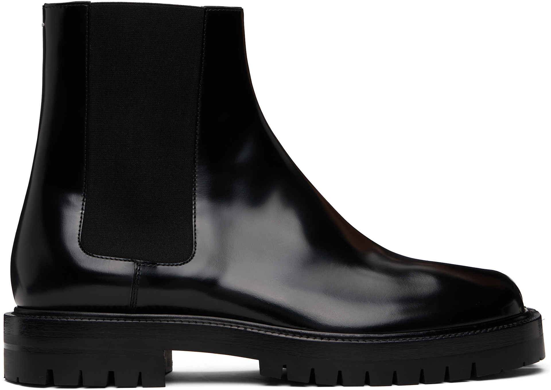 MAISON MARGIELA TABI タビ チェルシーブーツ Maison Margiela: Black Tabi Chelsea Boots | SSENSE