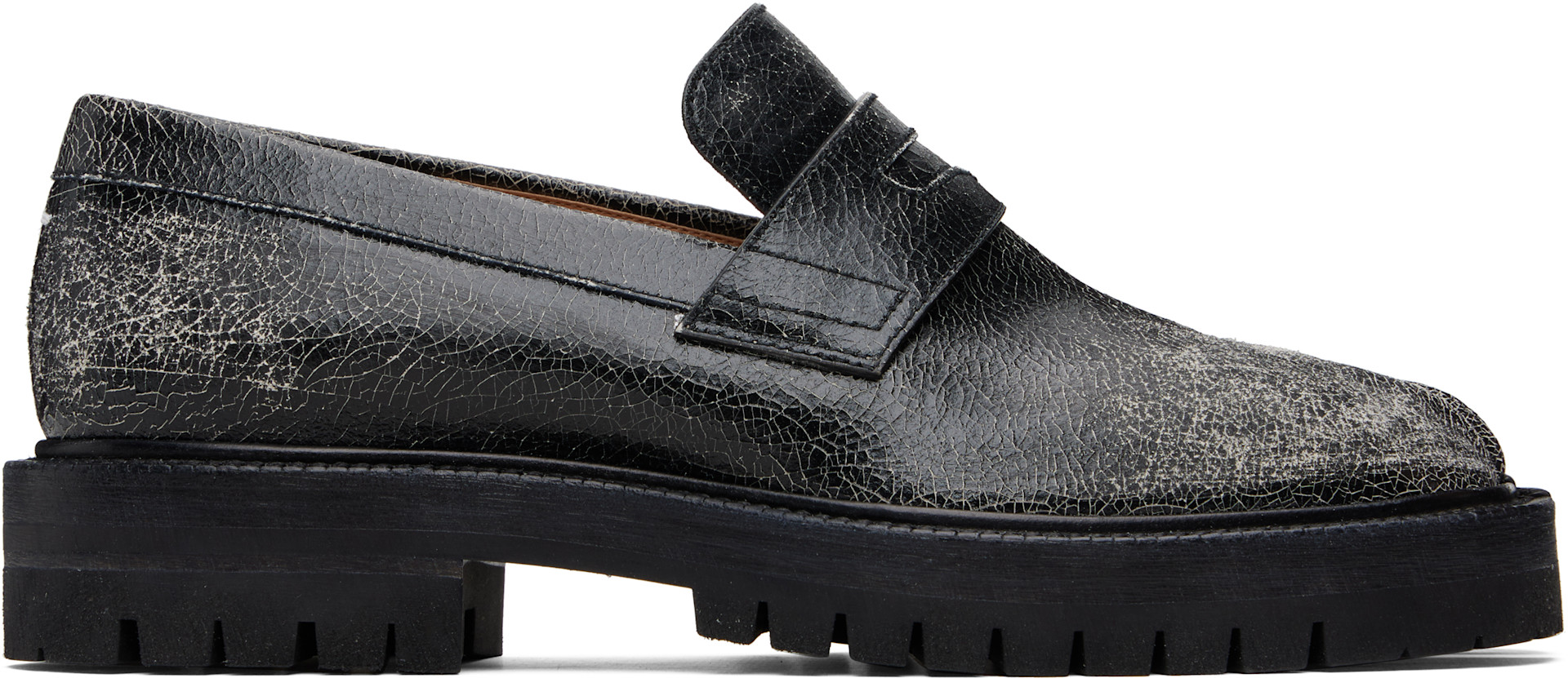 Maison Margiela: ブラック＆ホワイト Tabi County ローファー