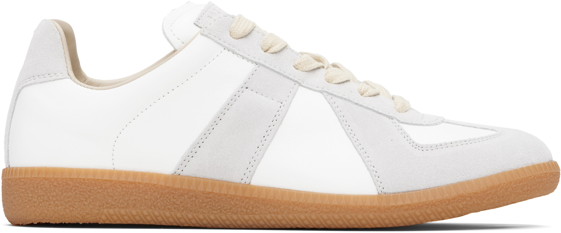 Maison Margiela: グレー＆ホワイト Replica スニーカー | SSENSE 日本