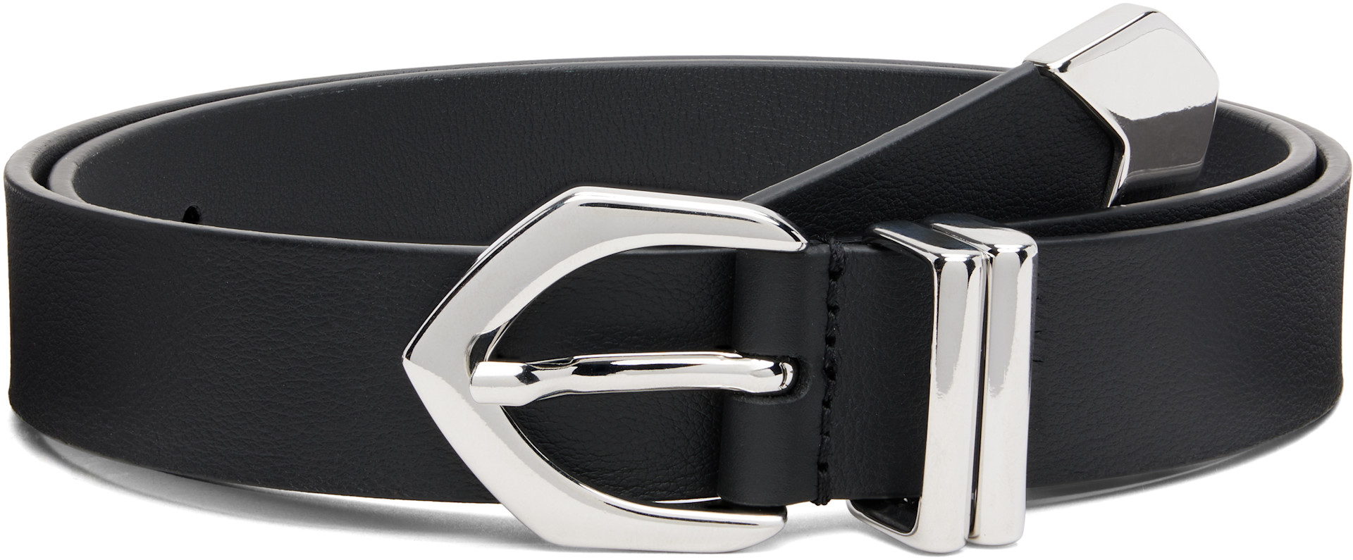 Anderson's: Black Skinny Nappa Calf Leather Belt | SSENSE