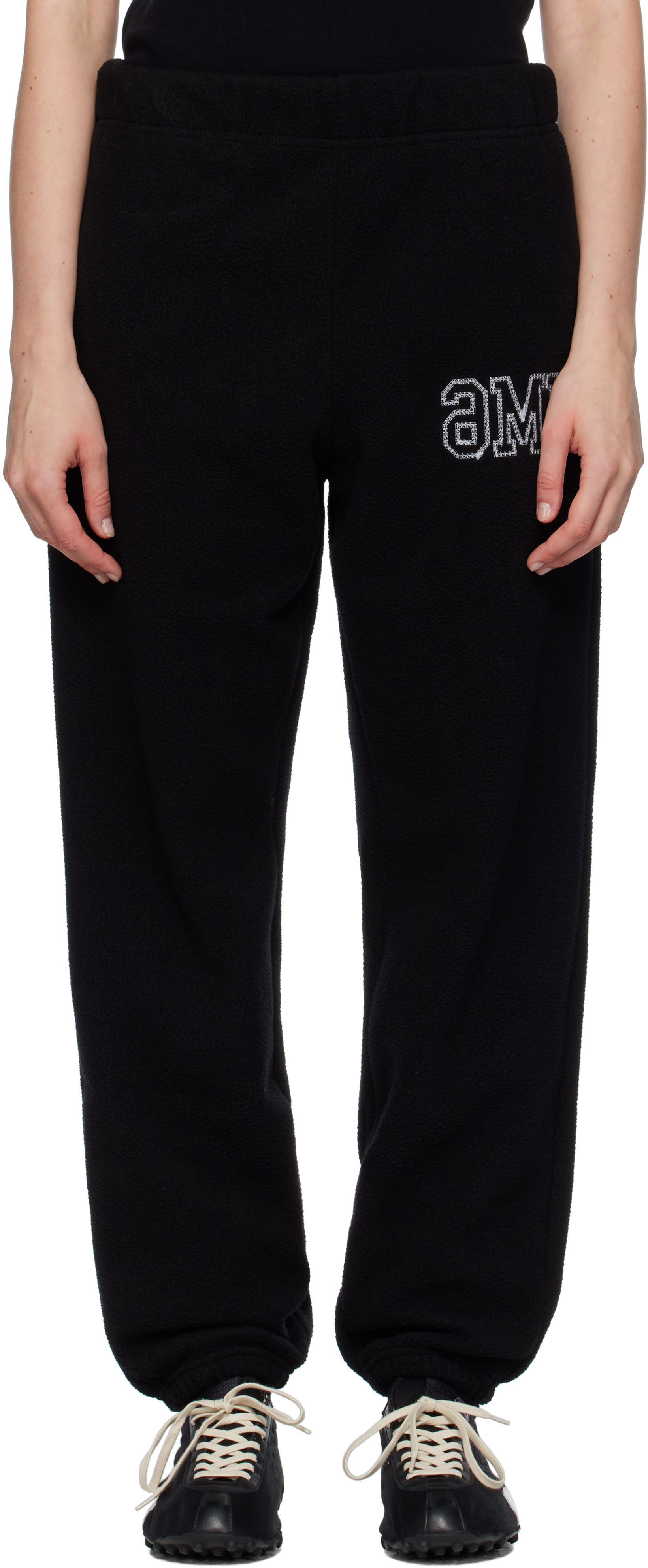MM6 Maison Margiela フレンチコットンパイル地スウェット MM6 Maison Margiela: Black Fleece Sweatpants | SSENSE