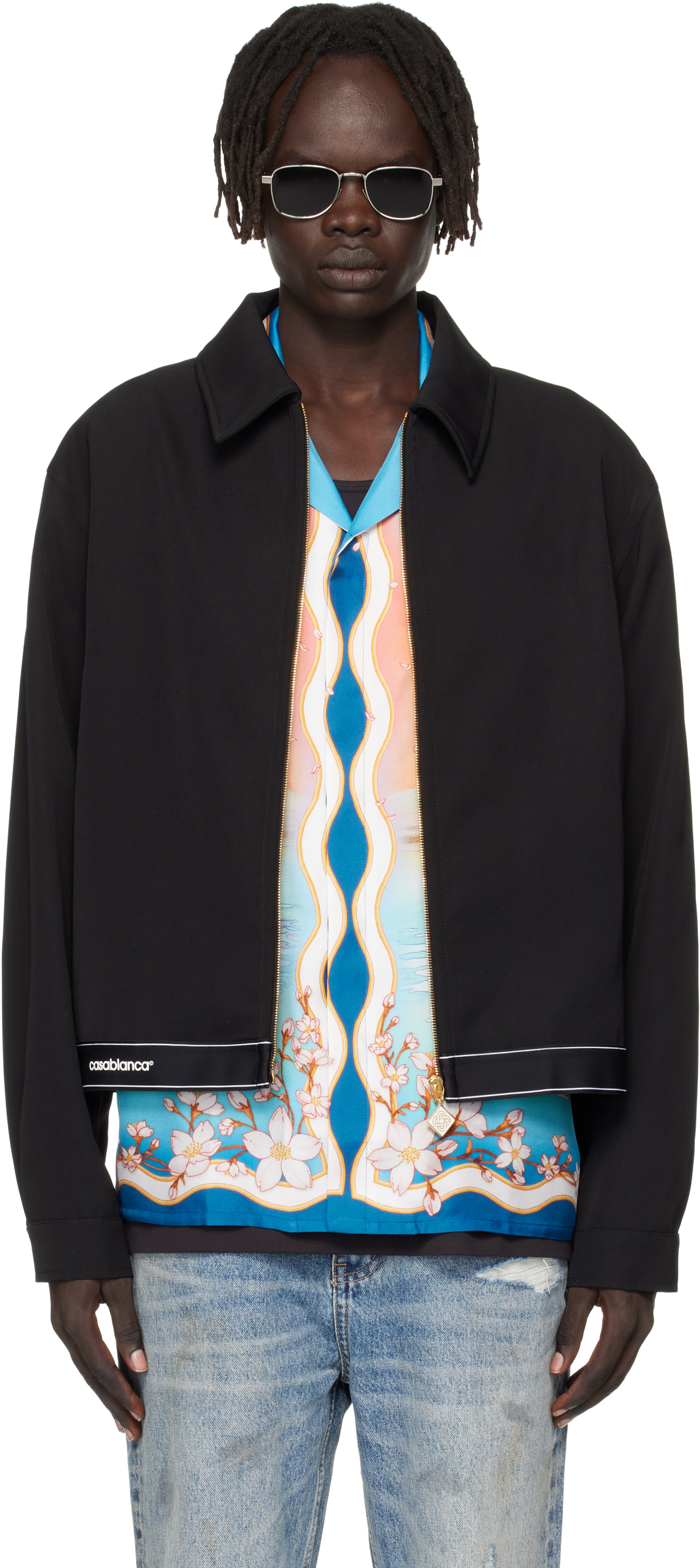 Casablanca: Black Sports Tailoring Jacket | SSENSE