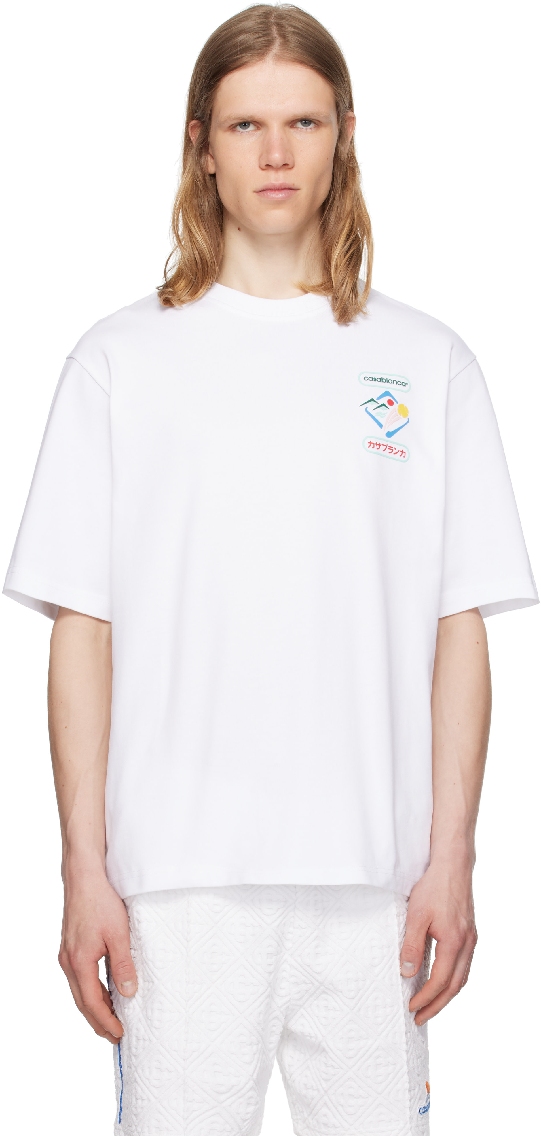 Casablanca: White Montagne Sportif T-shirt | SSENSE