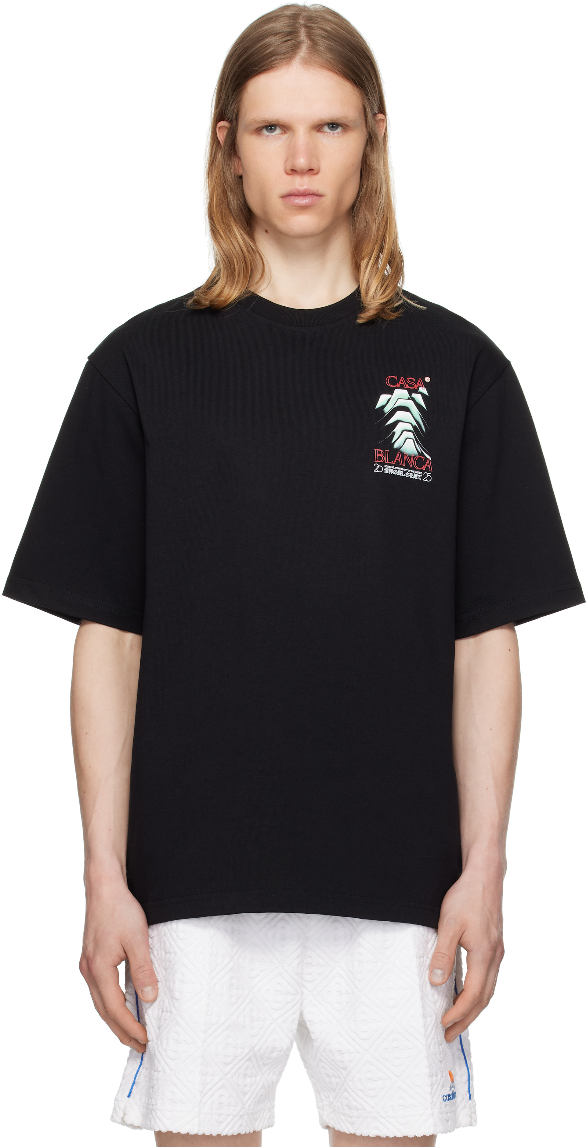Casablanca: Black Frosty Mountain T-shirt | SSENSE