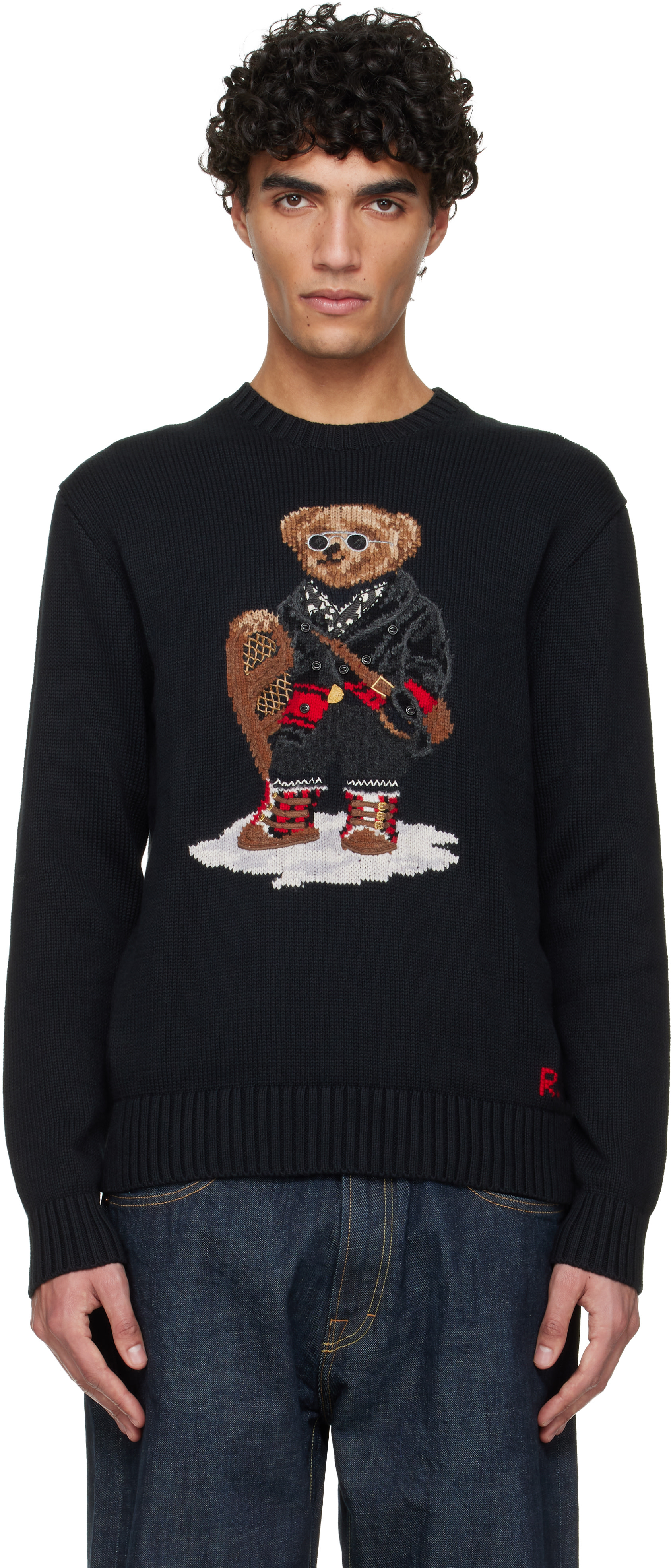 Polo Ralph Lauren: ネイビー 'Polo Bear' セーター | SSENSE 日本