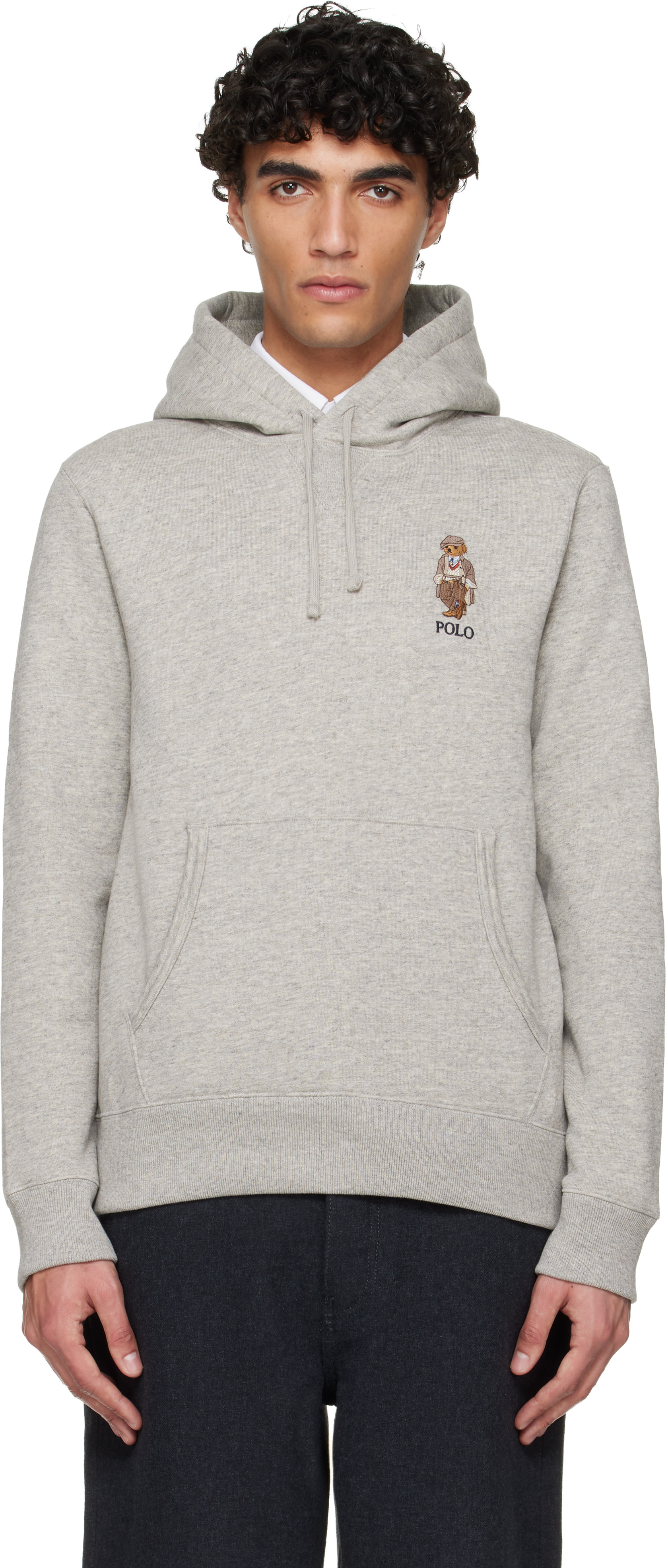 Polo Ralph Lauren: グレー 'Polo Bear' フリース フーディ | SSENSE 日本