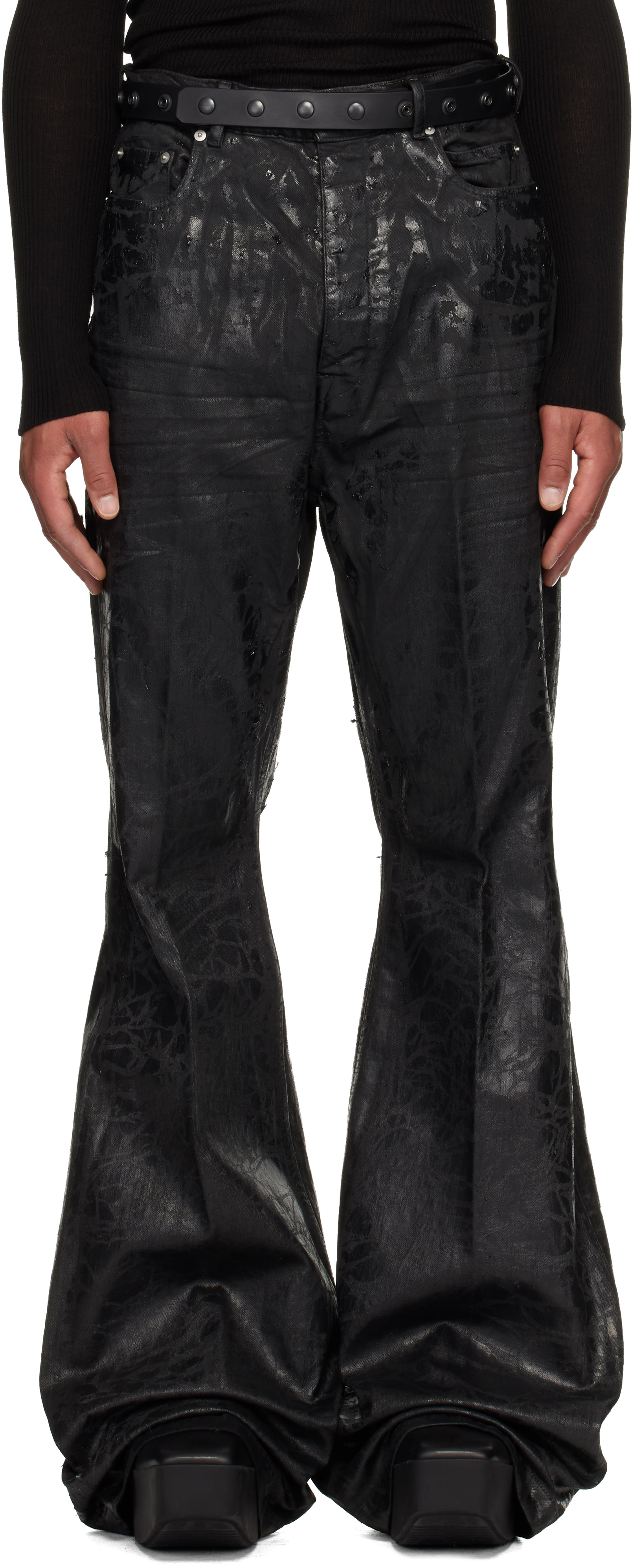 Rick Owens: ブラック Concordians Bolan ジーンズ | SSENSE 日本