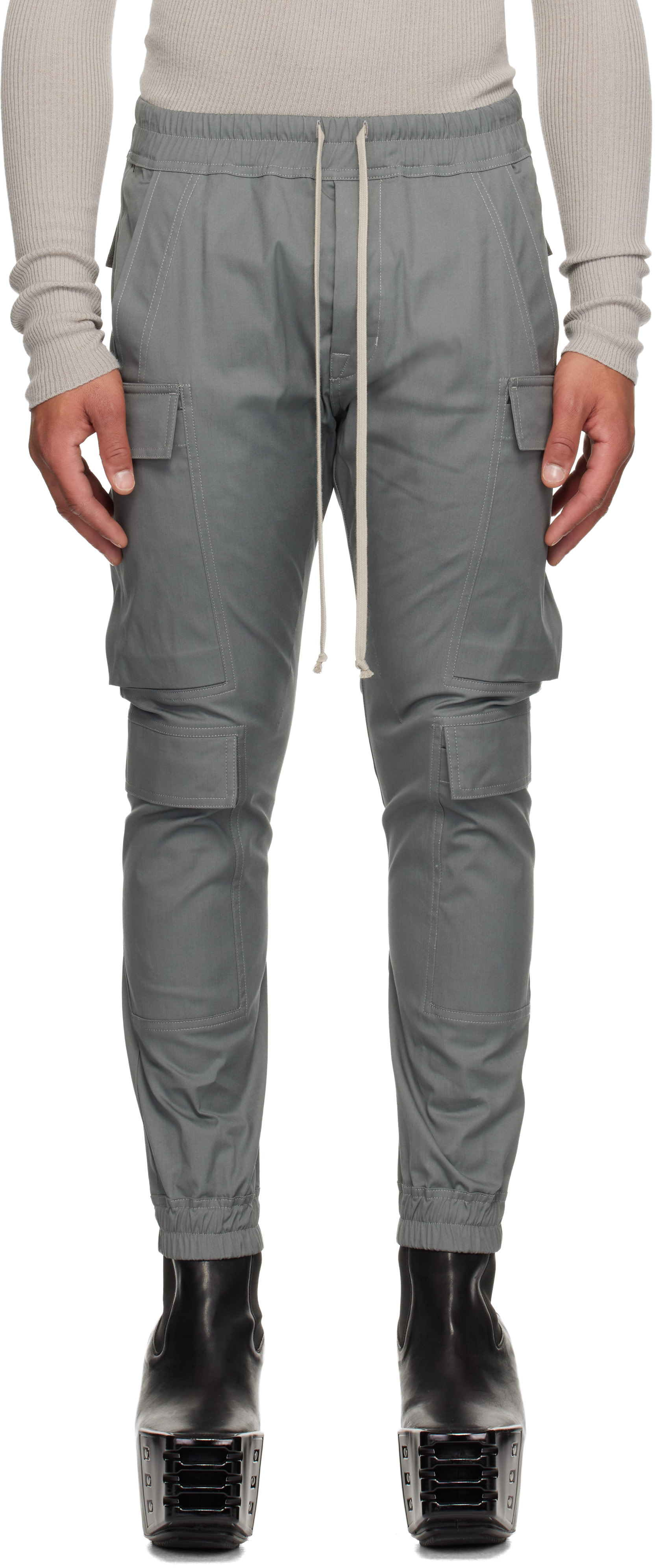 Rick Owens: Gray Concordians Mastodon Megacargo Cargo Pants | SSENSE