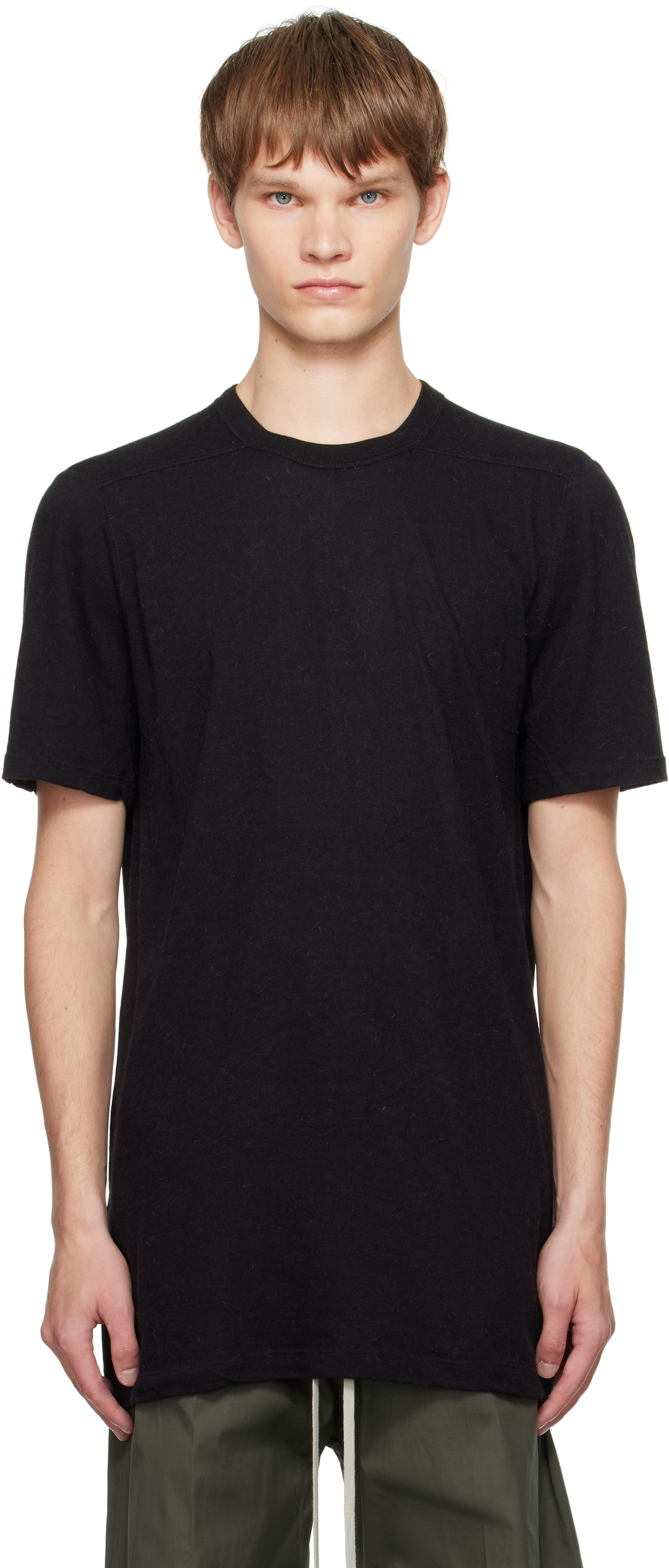 Rick Owens: ブラック Concordians Level Tシャツ | SSENSE 日本