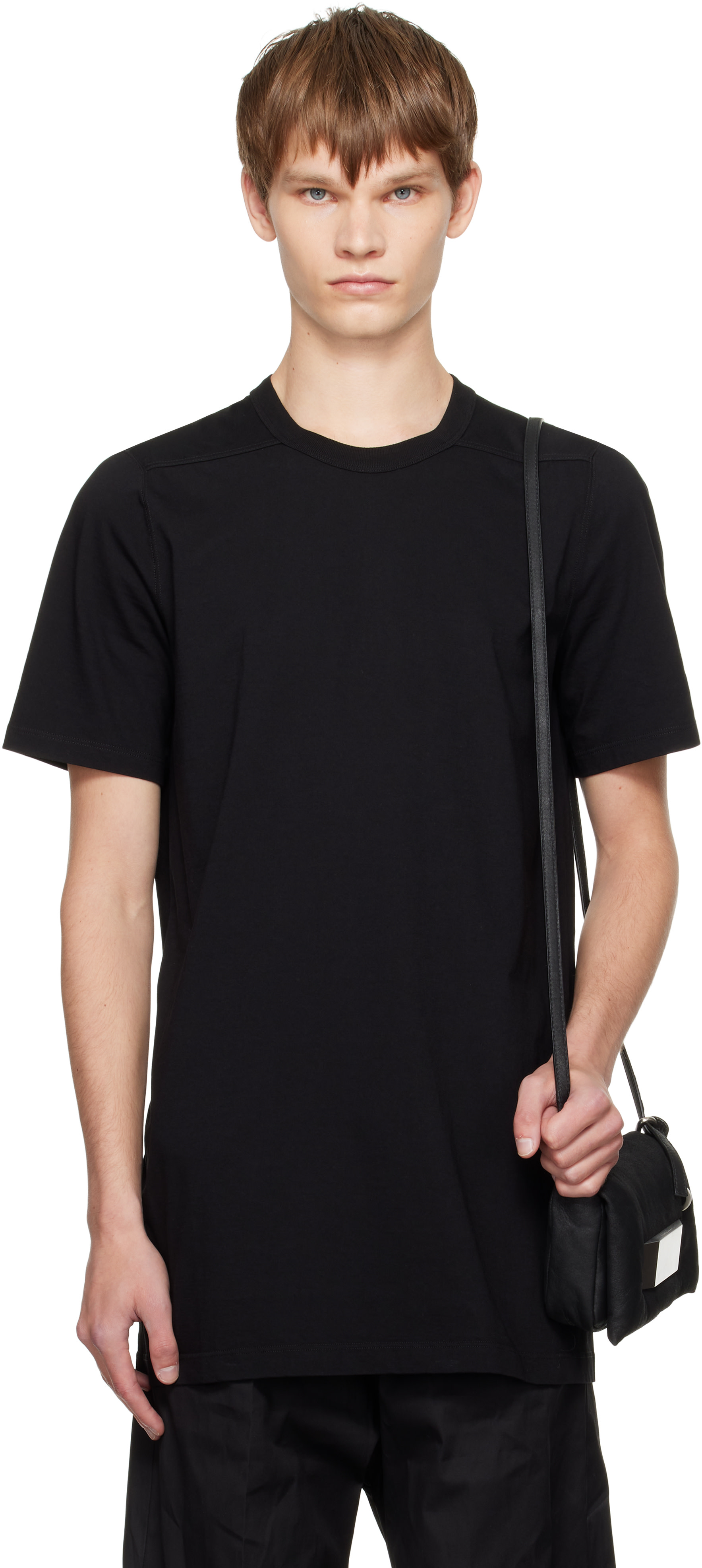 Rick Owens: ブラック Concordians Level Tシャツ | SSENSE 日本