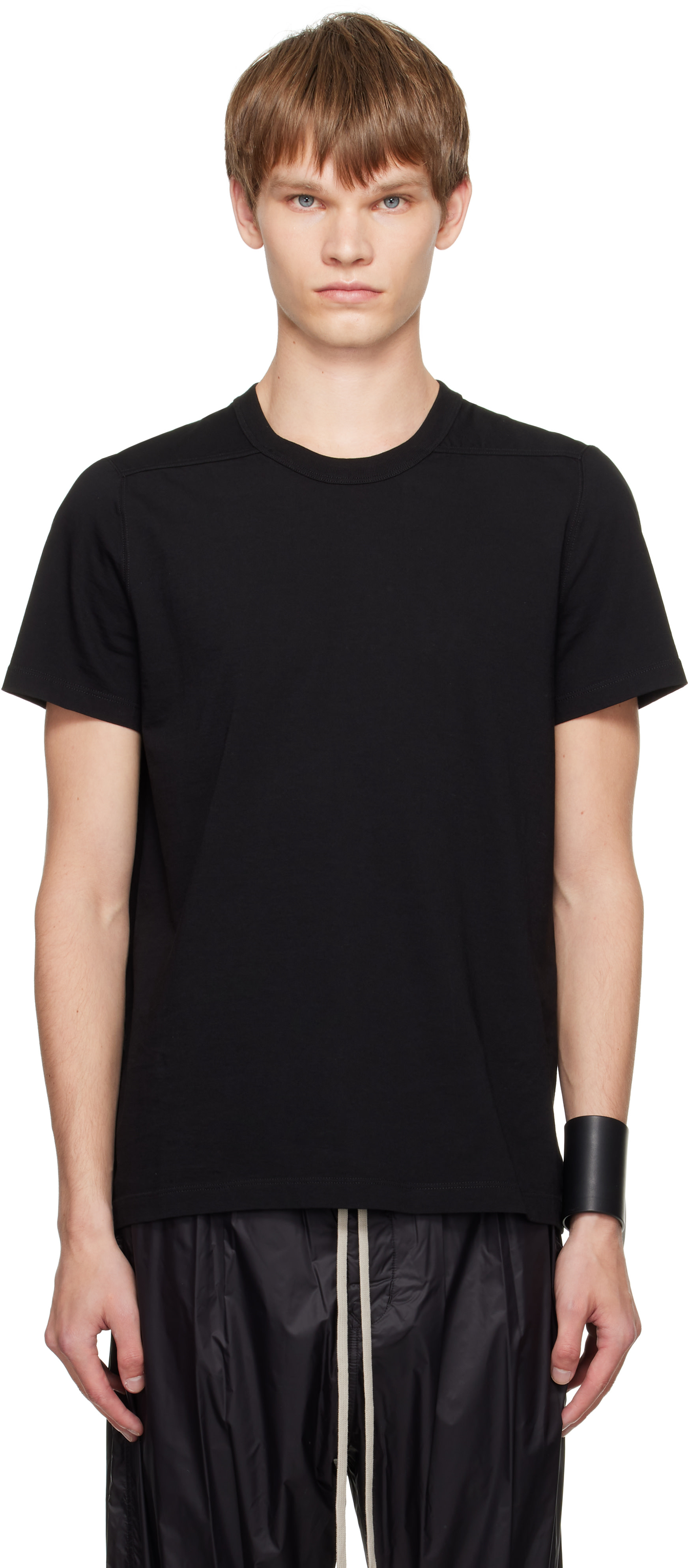 Rick Owens: ブラック Concordians Short Level Tシャツ | SSENSE 日本